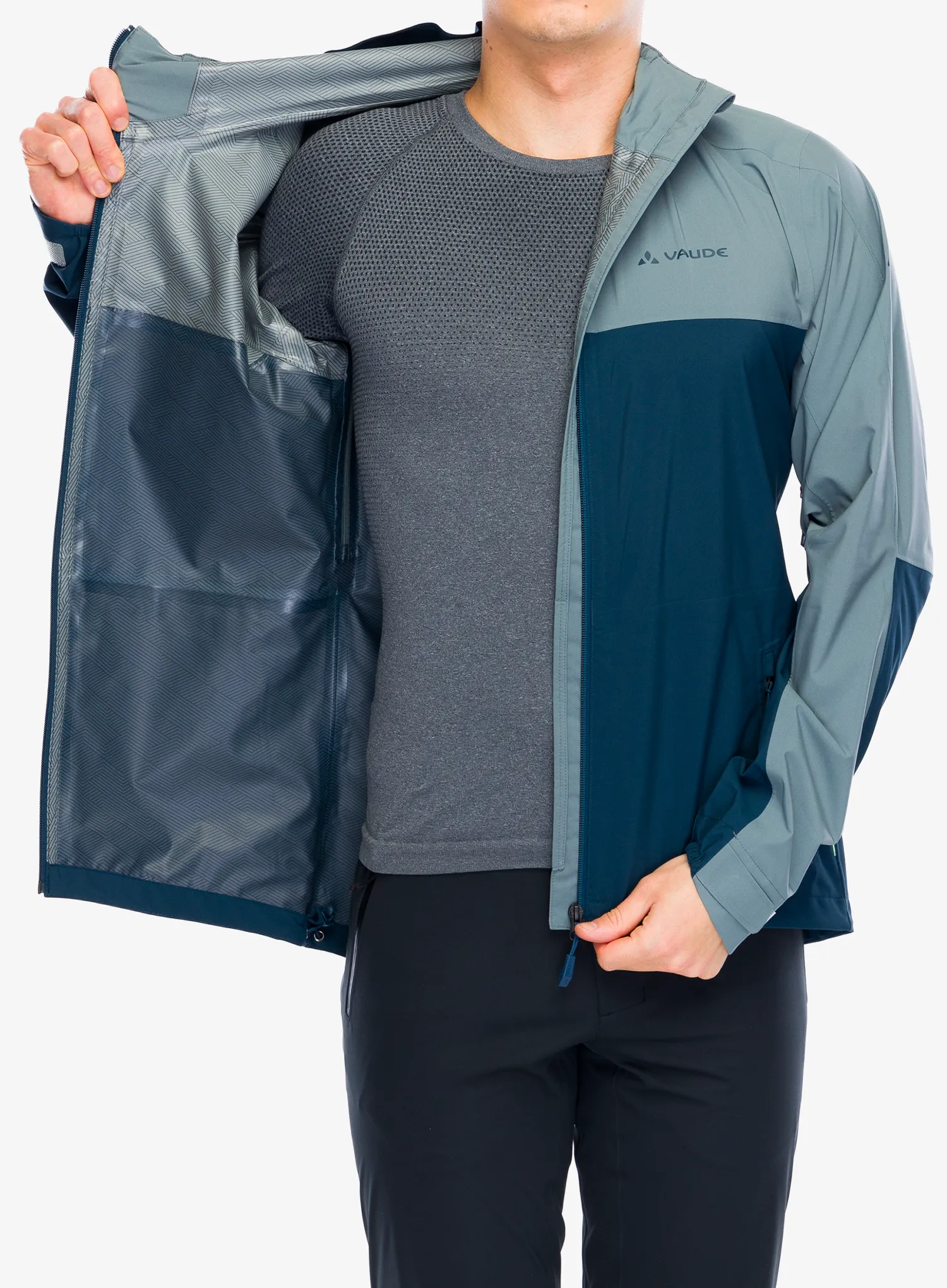 Nepremočljiva jakna Vaude Moab Rain Jacket - heron