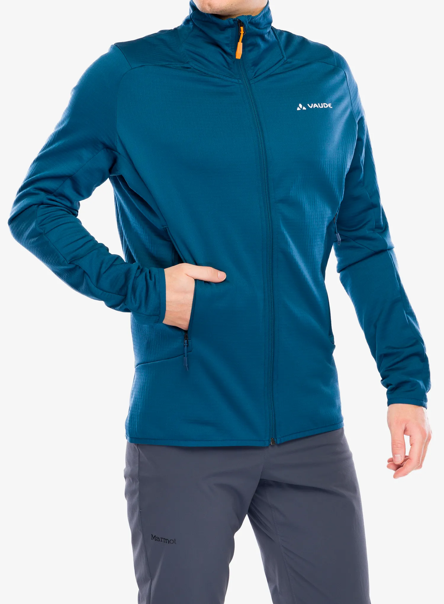 Flis Vaude Monviso Fleece FZ Jacket II - baltic sea uni