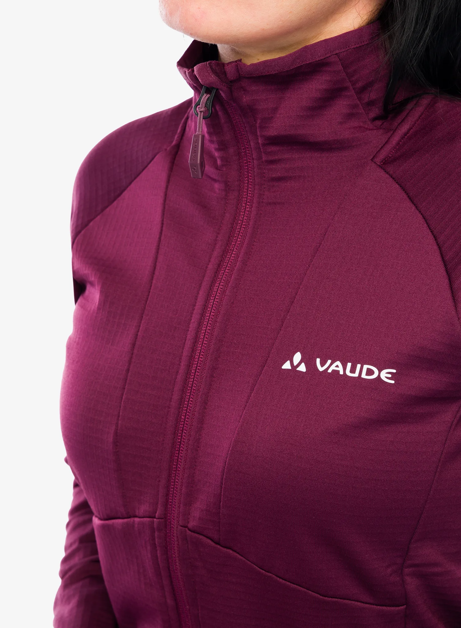Ženski flis Vaude Monviso Fleece FZ Jacket II - cassis