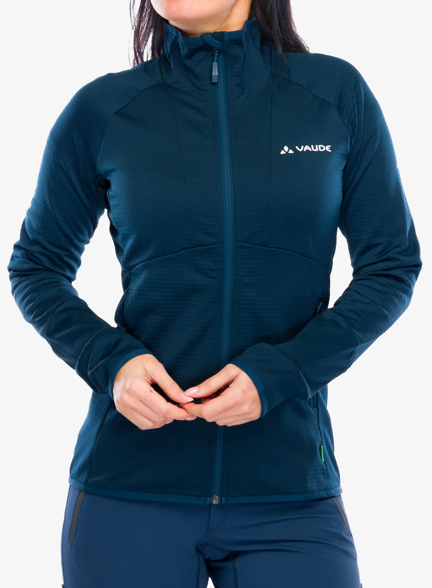 Ženski flis Vaude Monviso Fleece FZ Jacket II - dark sea