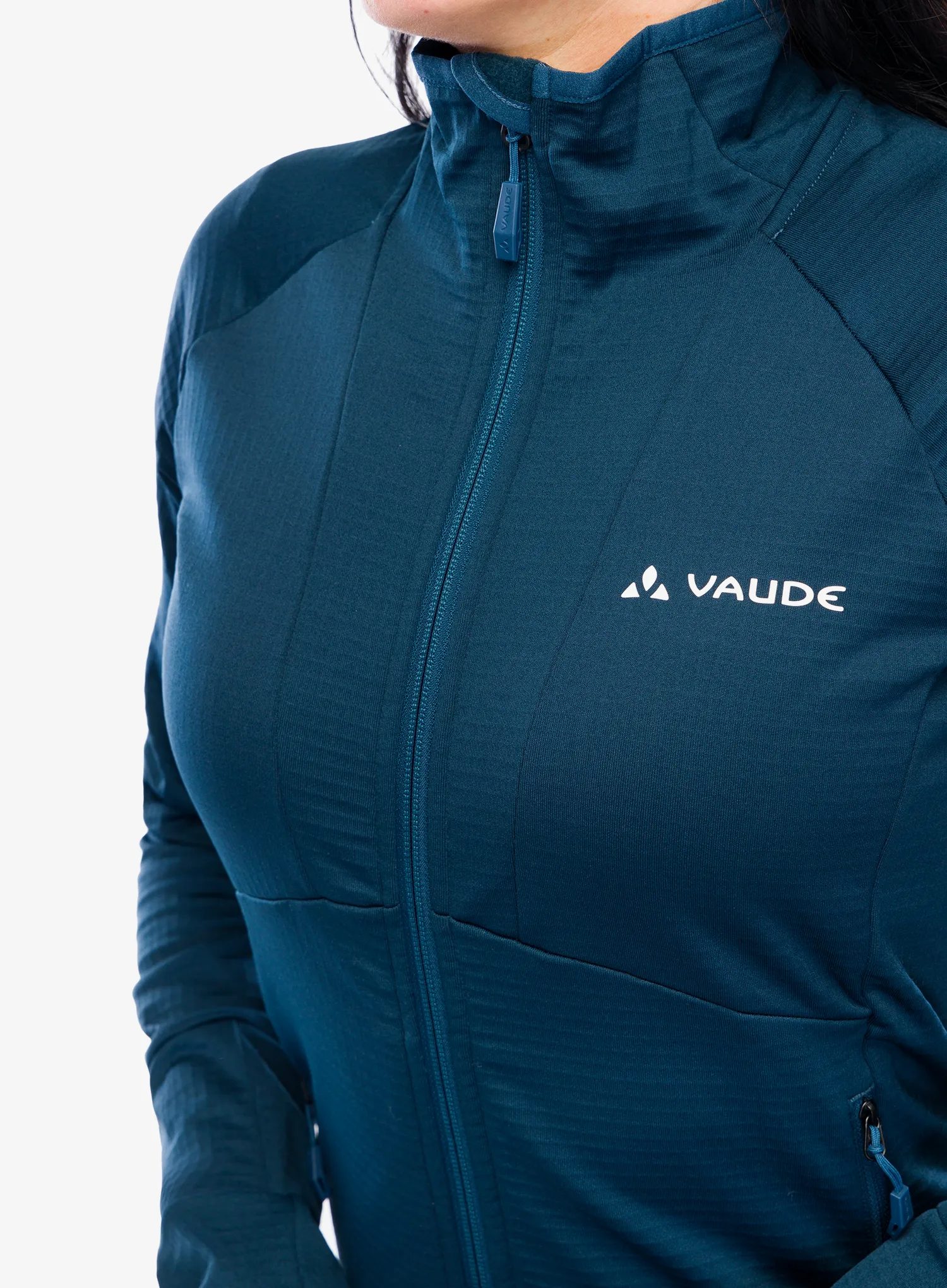 Ženski flis Vaude Monviso Fleece FZ Jacket II - dark sea