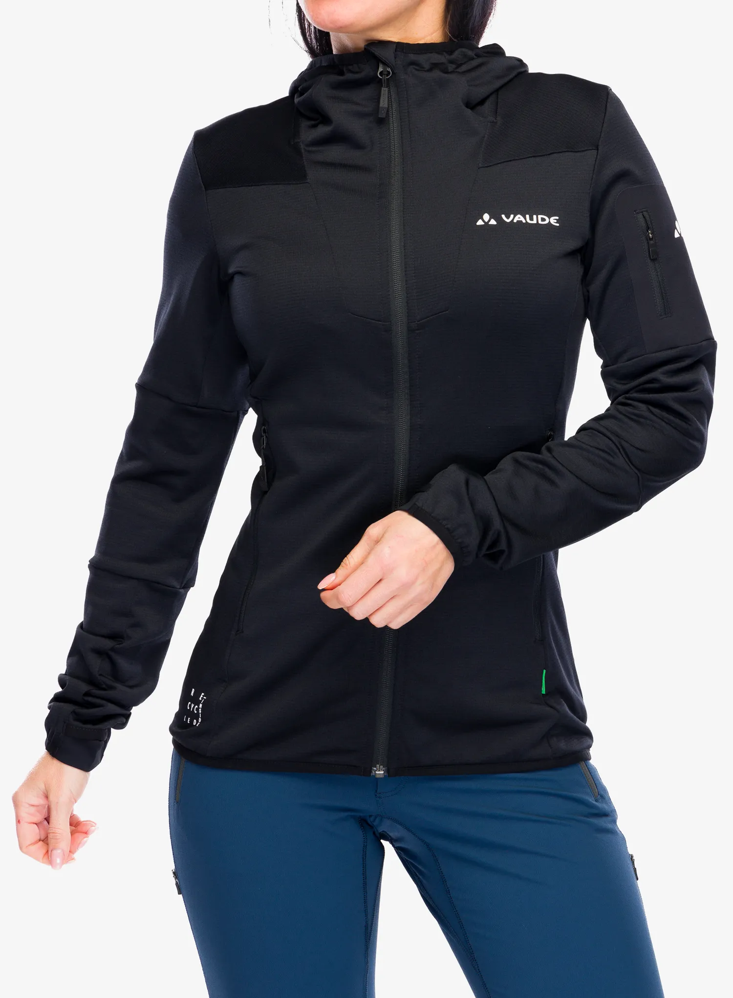 Ženski flis Vaude Monviso Fleece Jacket II - black