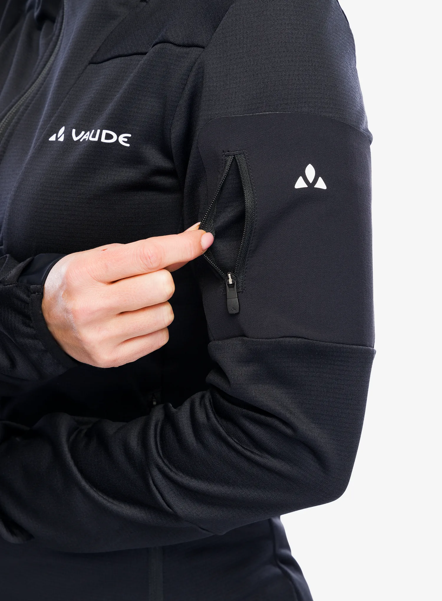 Ženski flis Vaude Monviso Fleece Jacket II - black