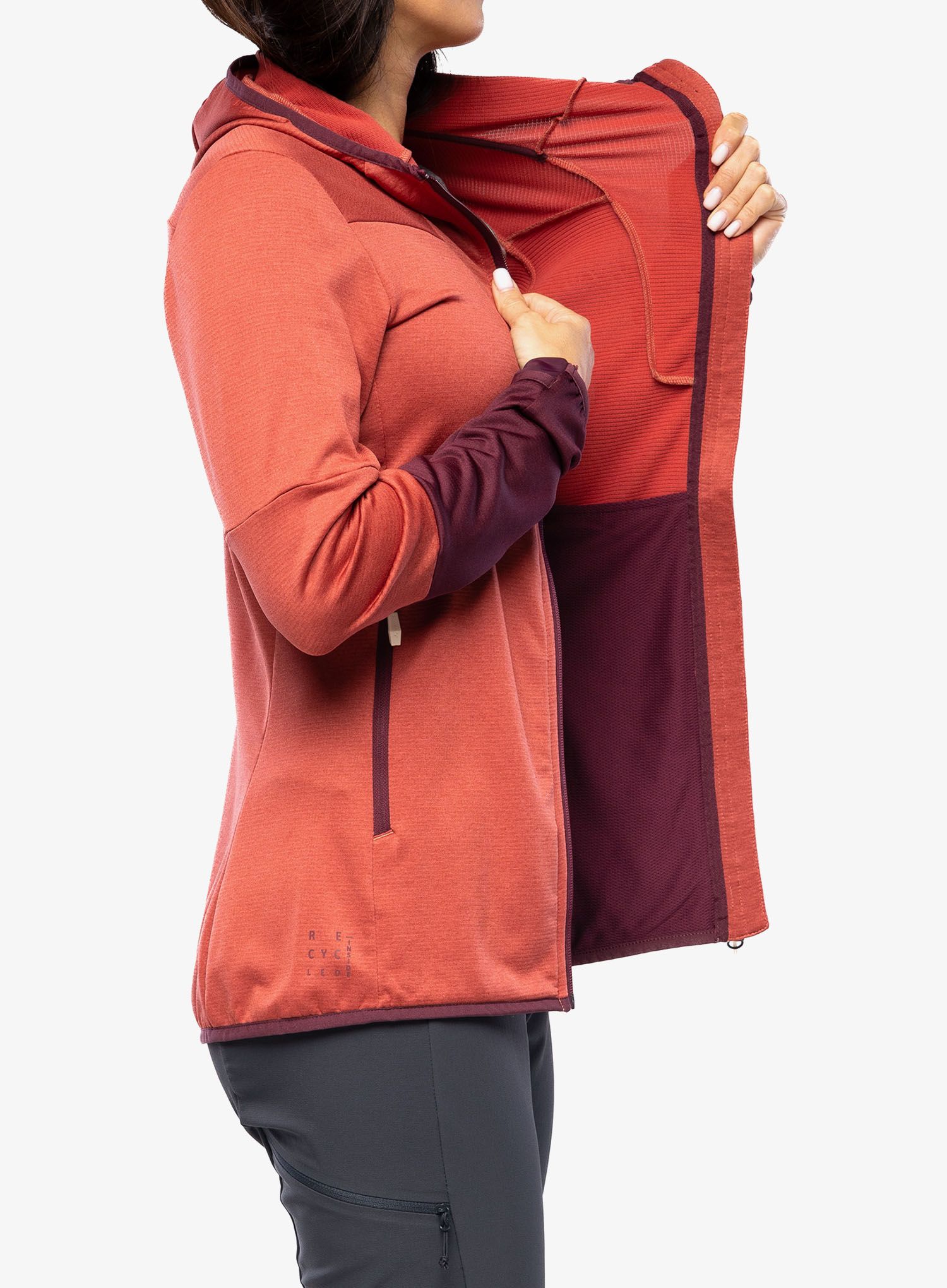 Ženski flis Vaude Monviso Fleece Jacket II - brick