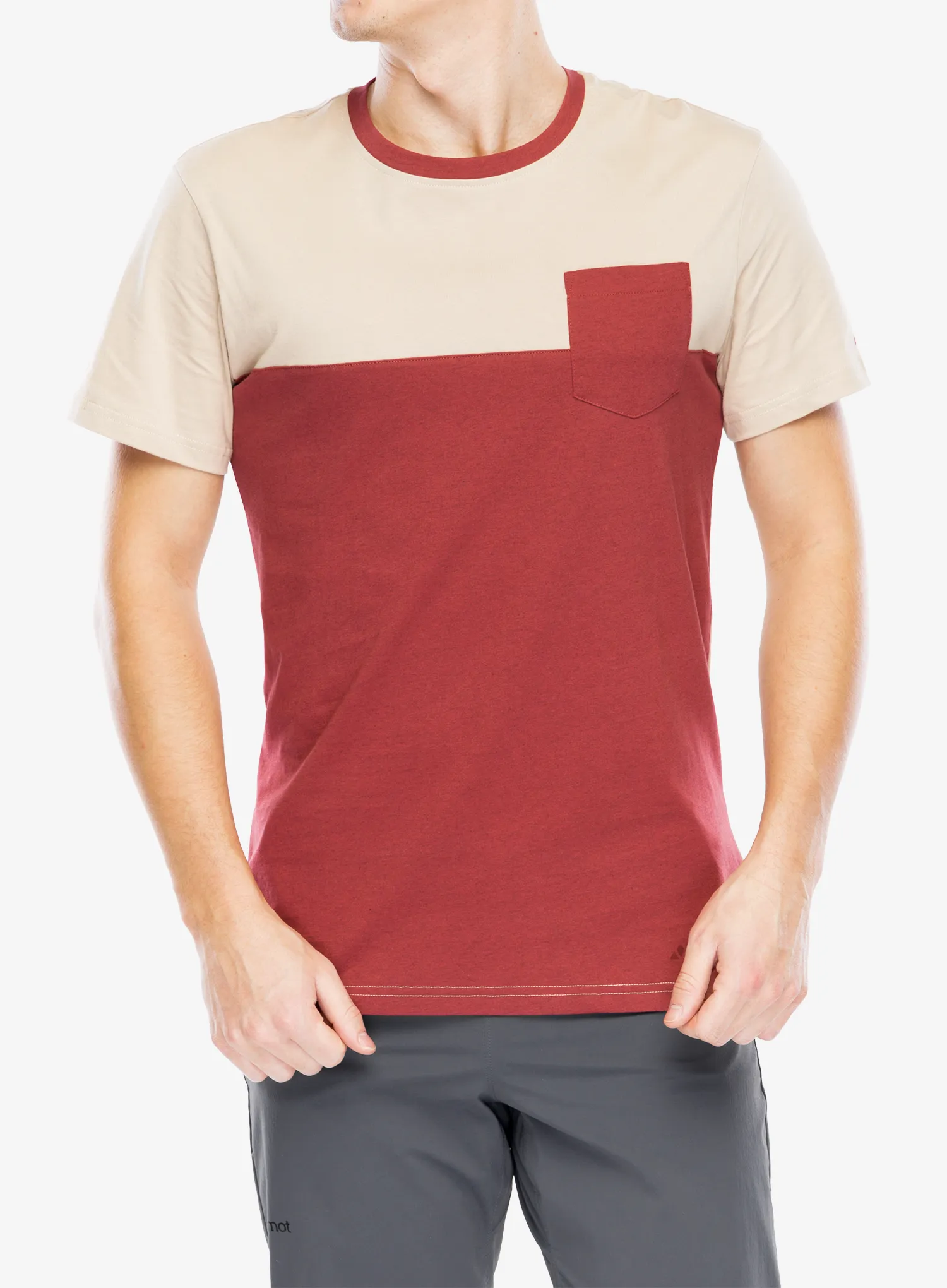 Bombažna majica Vaude Nevis Shirt III - redeva