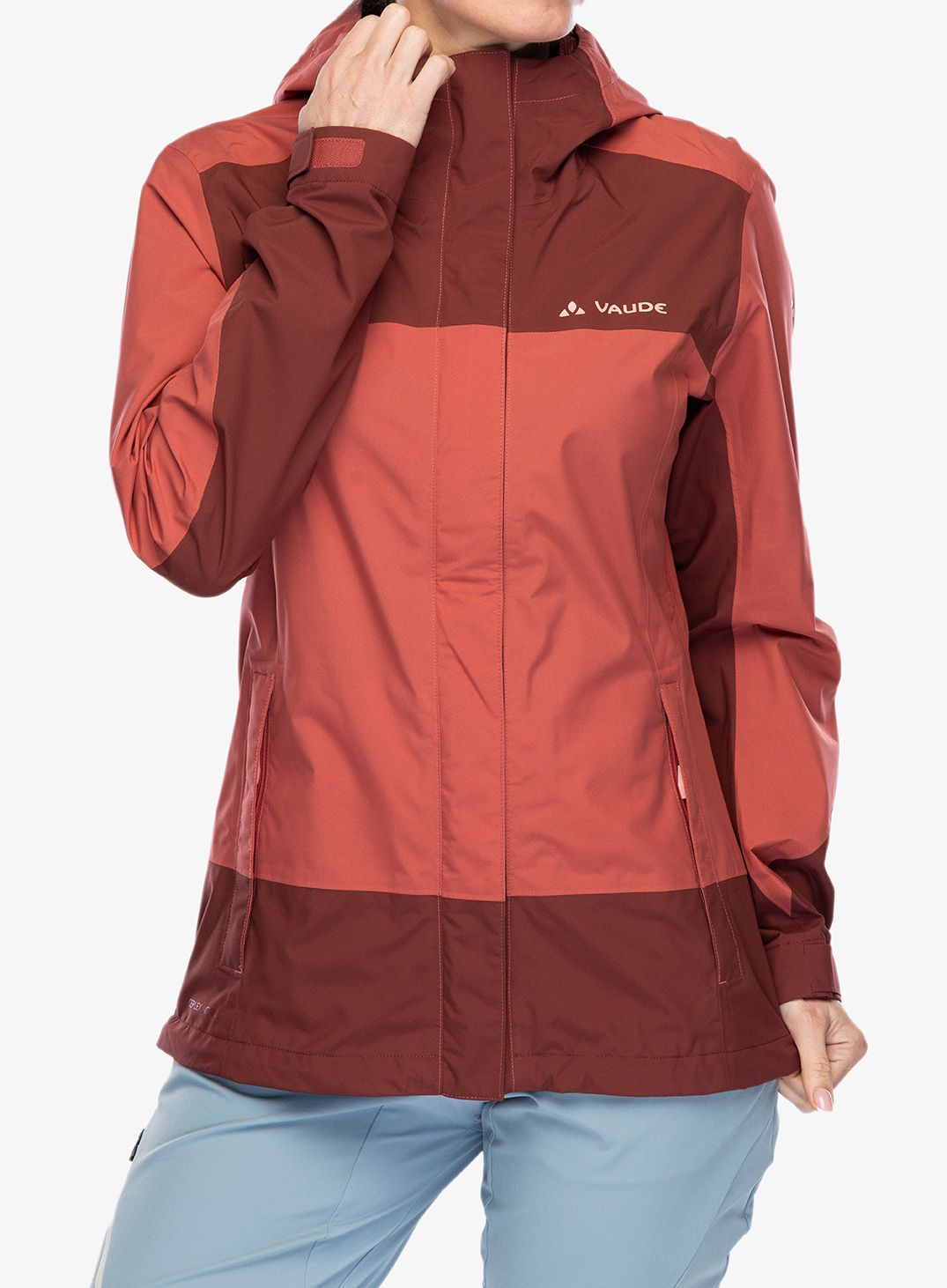 Ženska nepremočljiva jakna Vaude Neyland 2.5L Jacket - brick