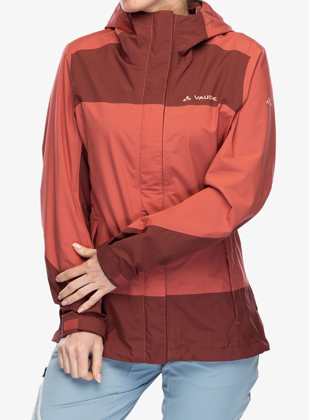 Ženska nepremočljiva jakna Vaude Neyland 2.5L Jacket - brick