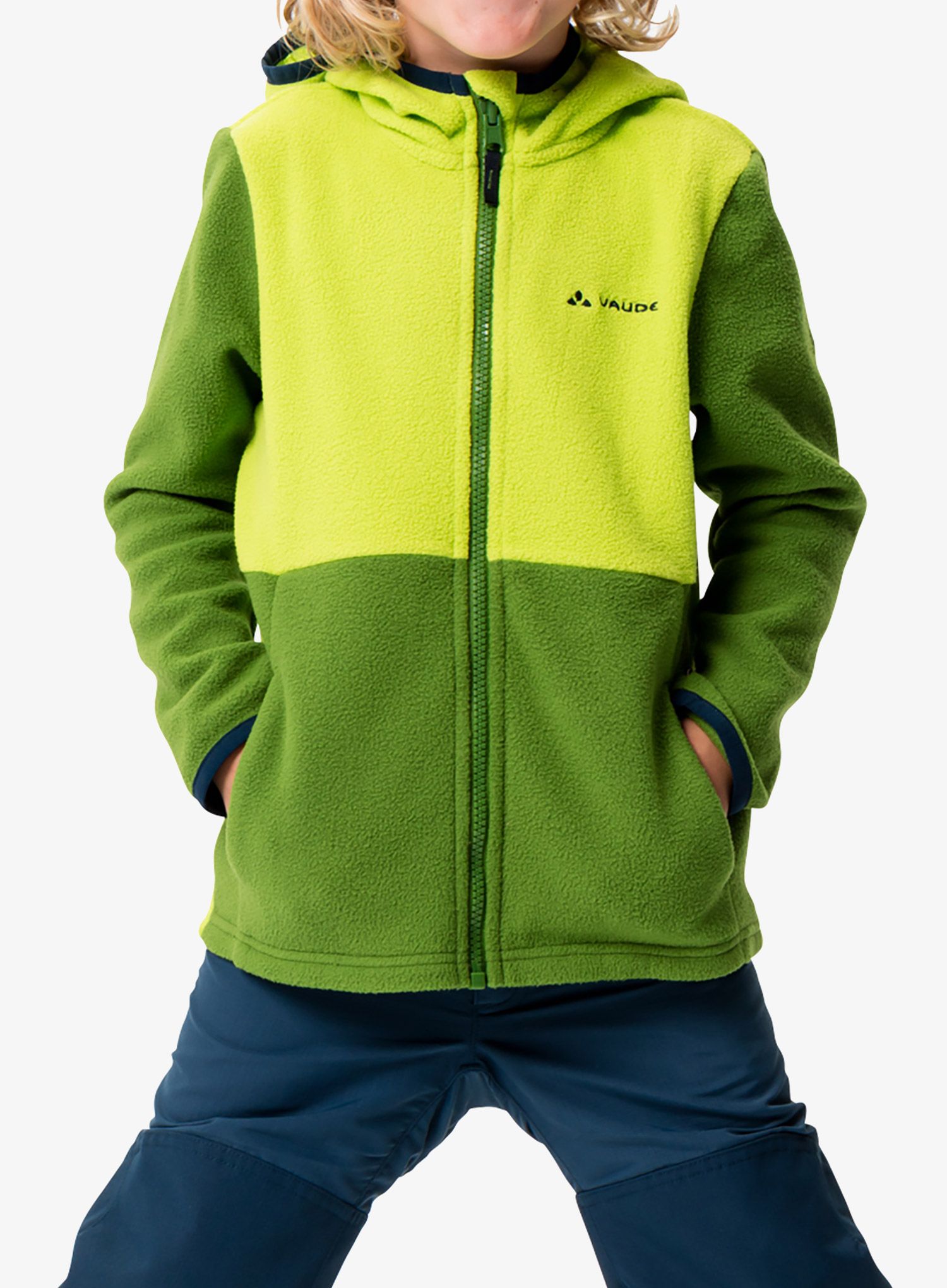 Otroška jopica Vaude Pulex Hooded Jacket II - cactus