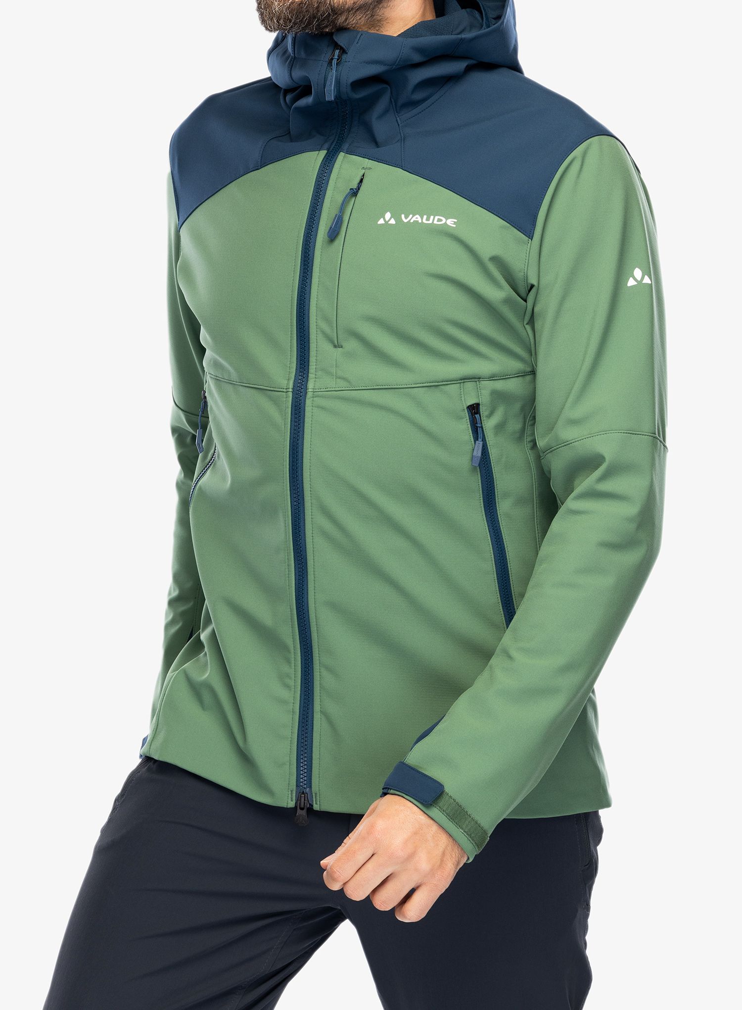 Softshell jakna Vaude Roccia Softshell Jacket II - woodland/dark sea