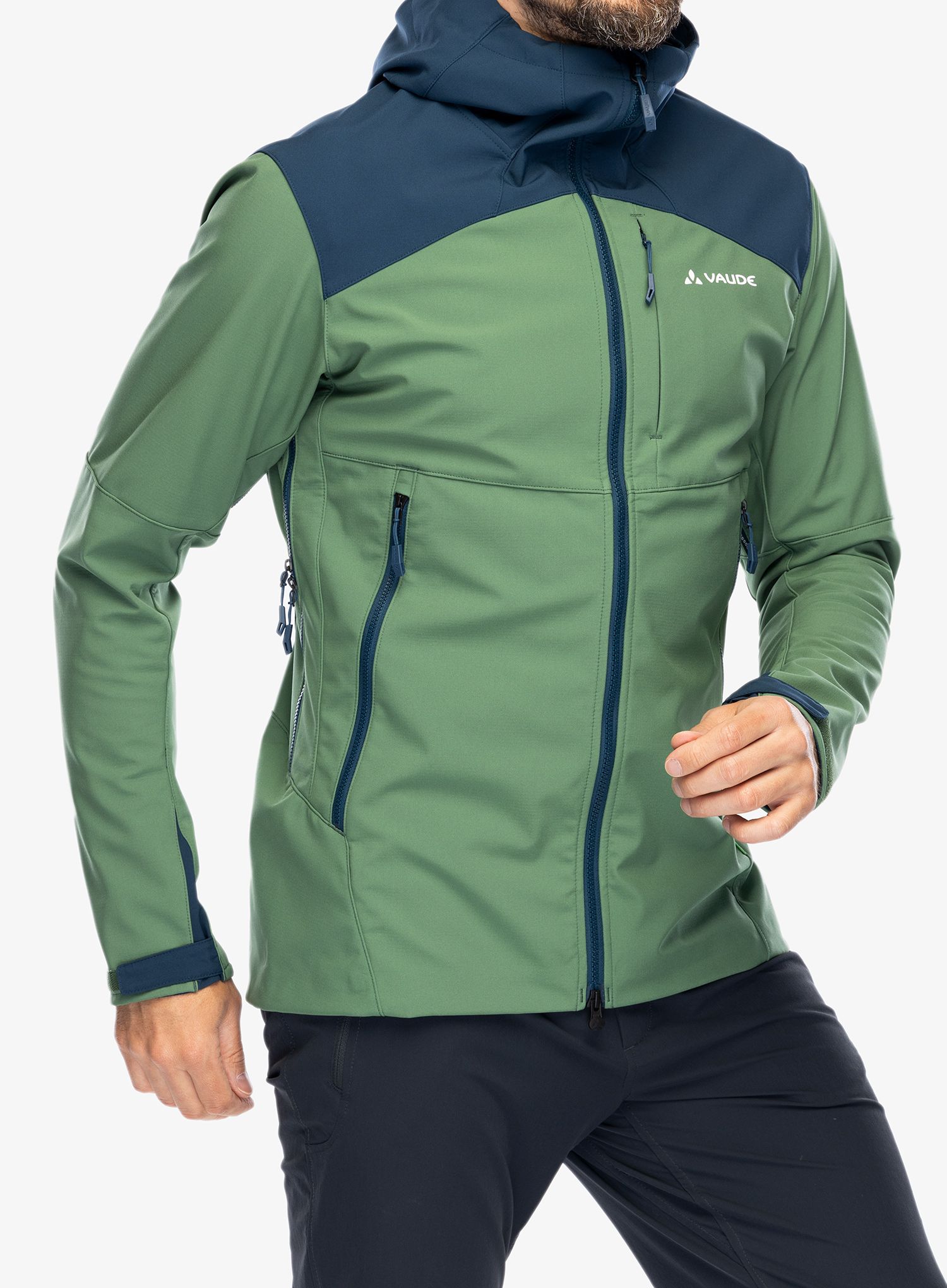 Softshell jakna Vaude Roccia Softshell Jacket II - woodland/dark sea