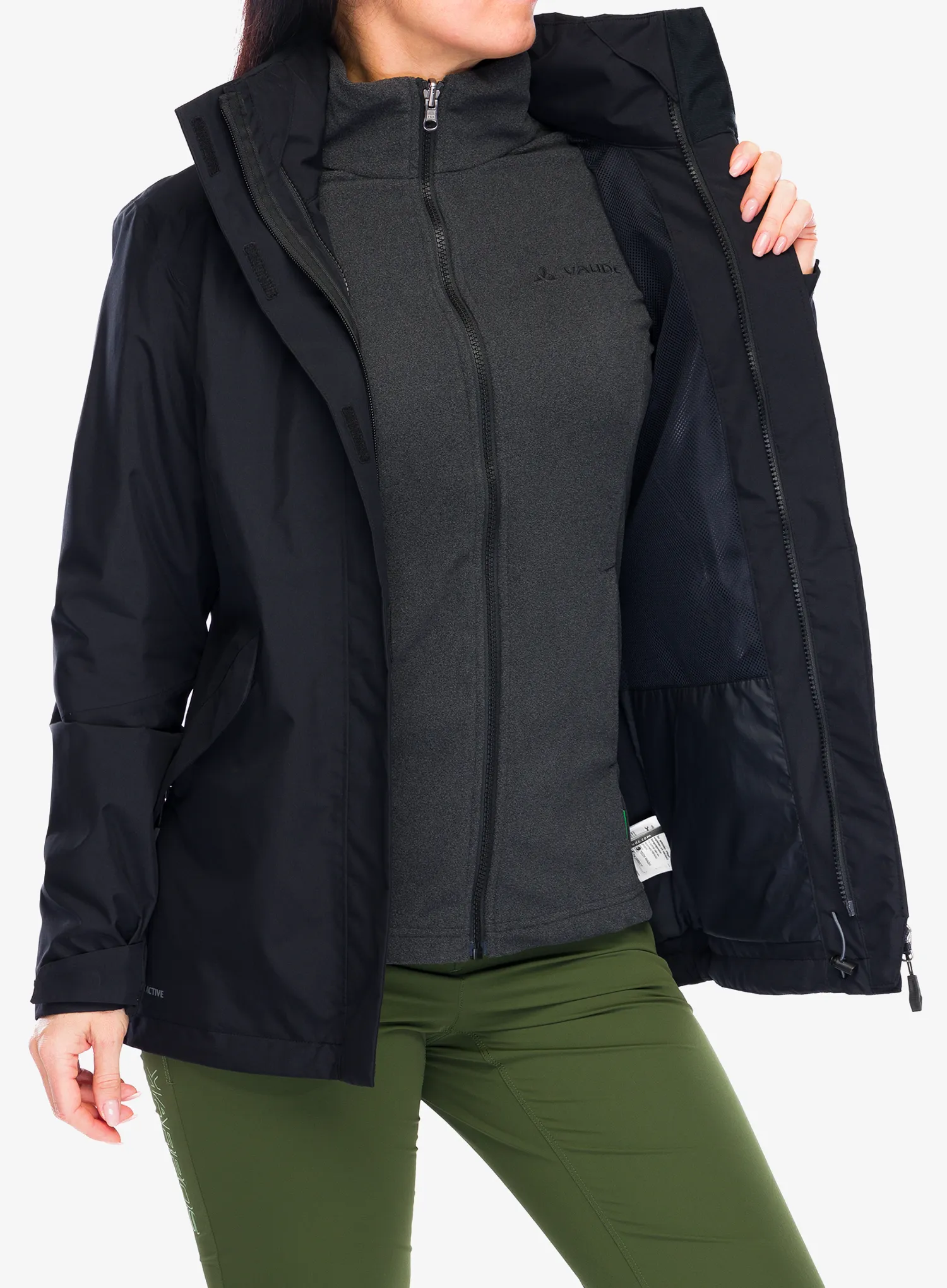 Ženska jakna Vaude Rosemoor 3in1 Jacket II - black