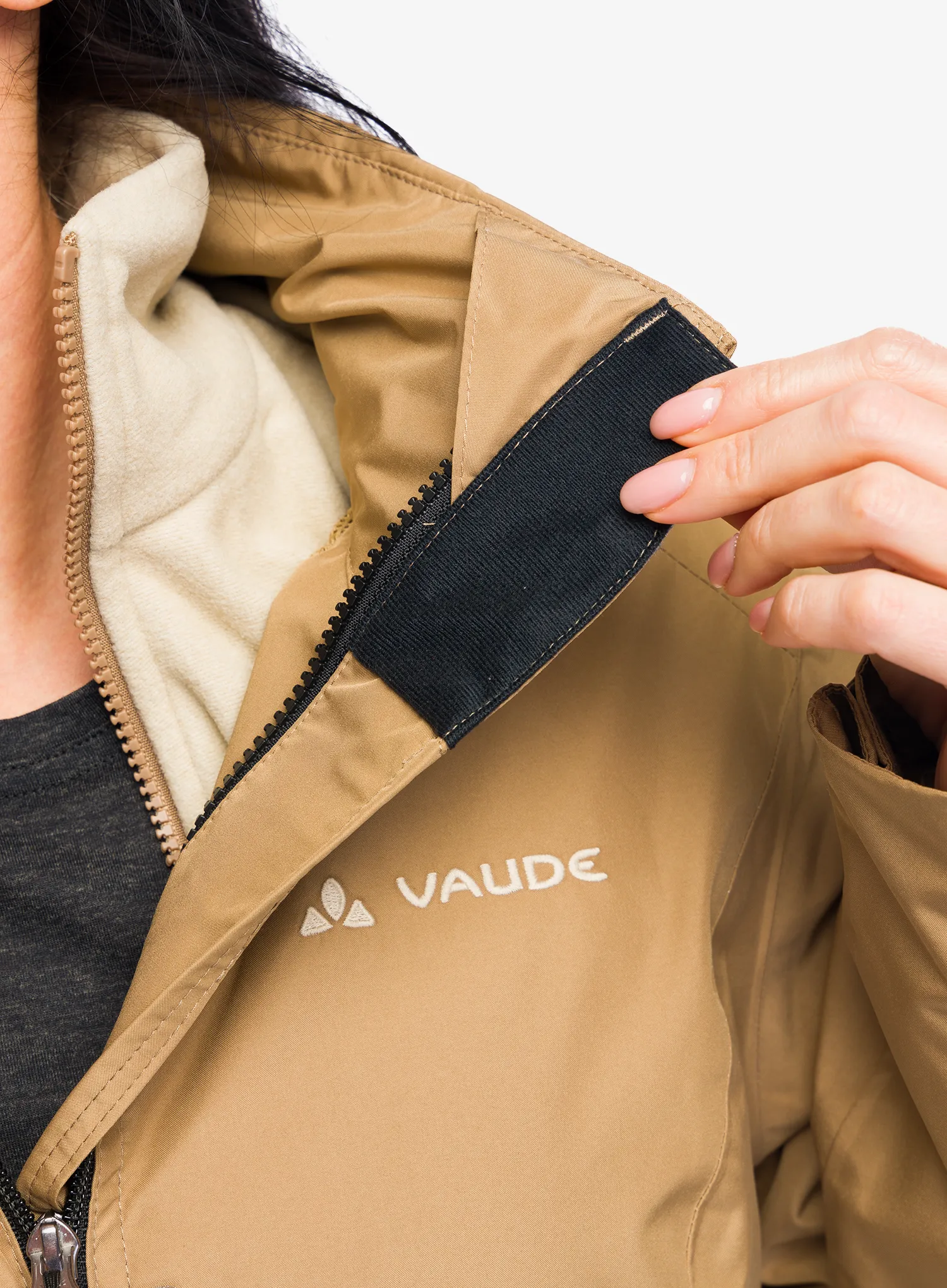 Ženska jakna Vaude Rosemoor 3in1 Jacket II - oat