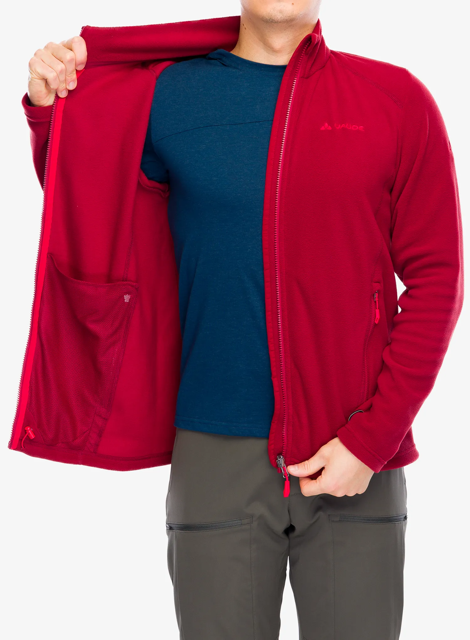 Flis Vaude Rosemoor Fleece Jacket II - carmine uni
