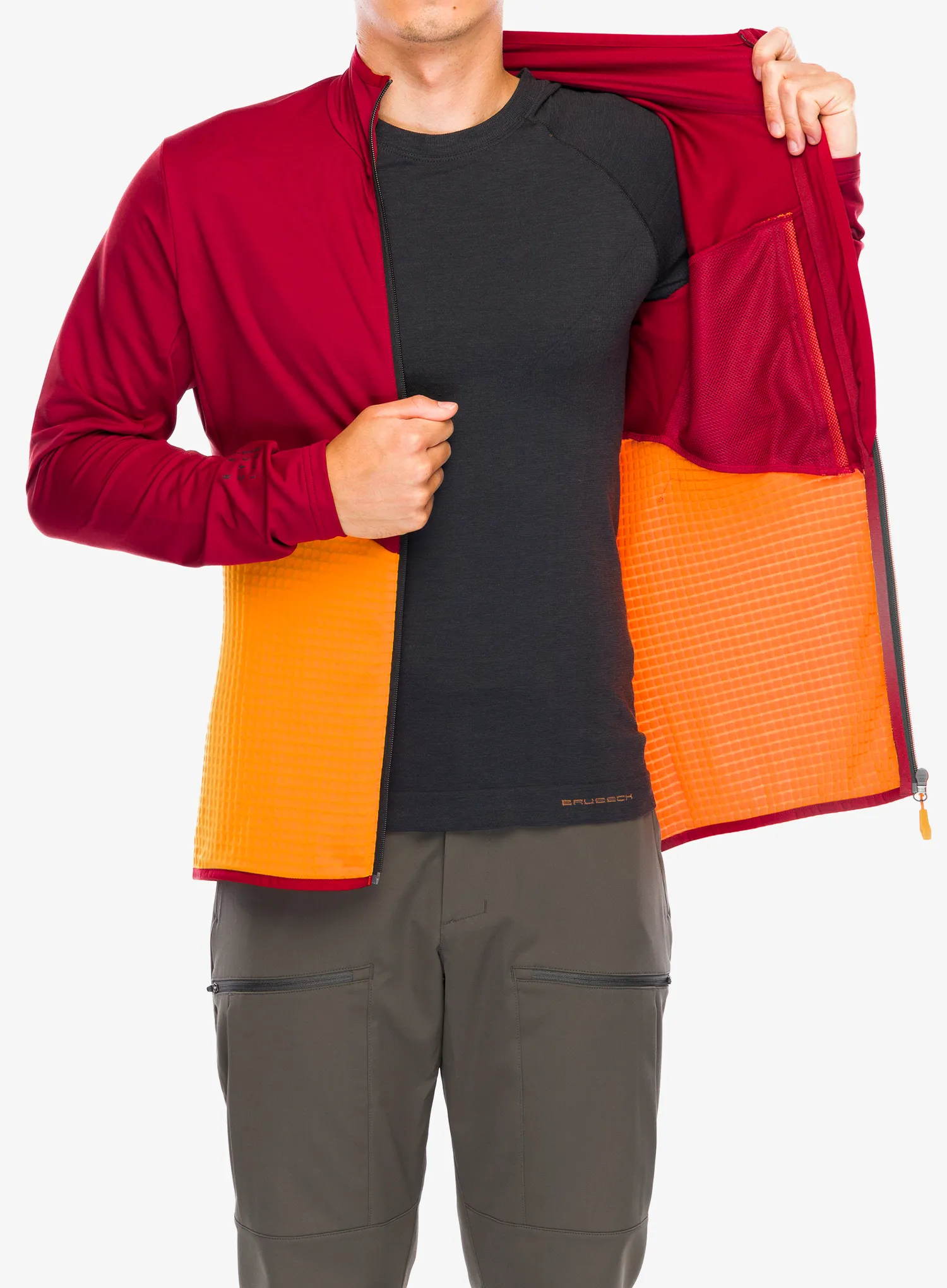 Flis Vaude Scopi Fleece Jacket - carmine