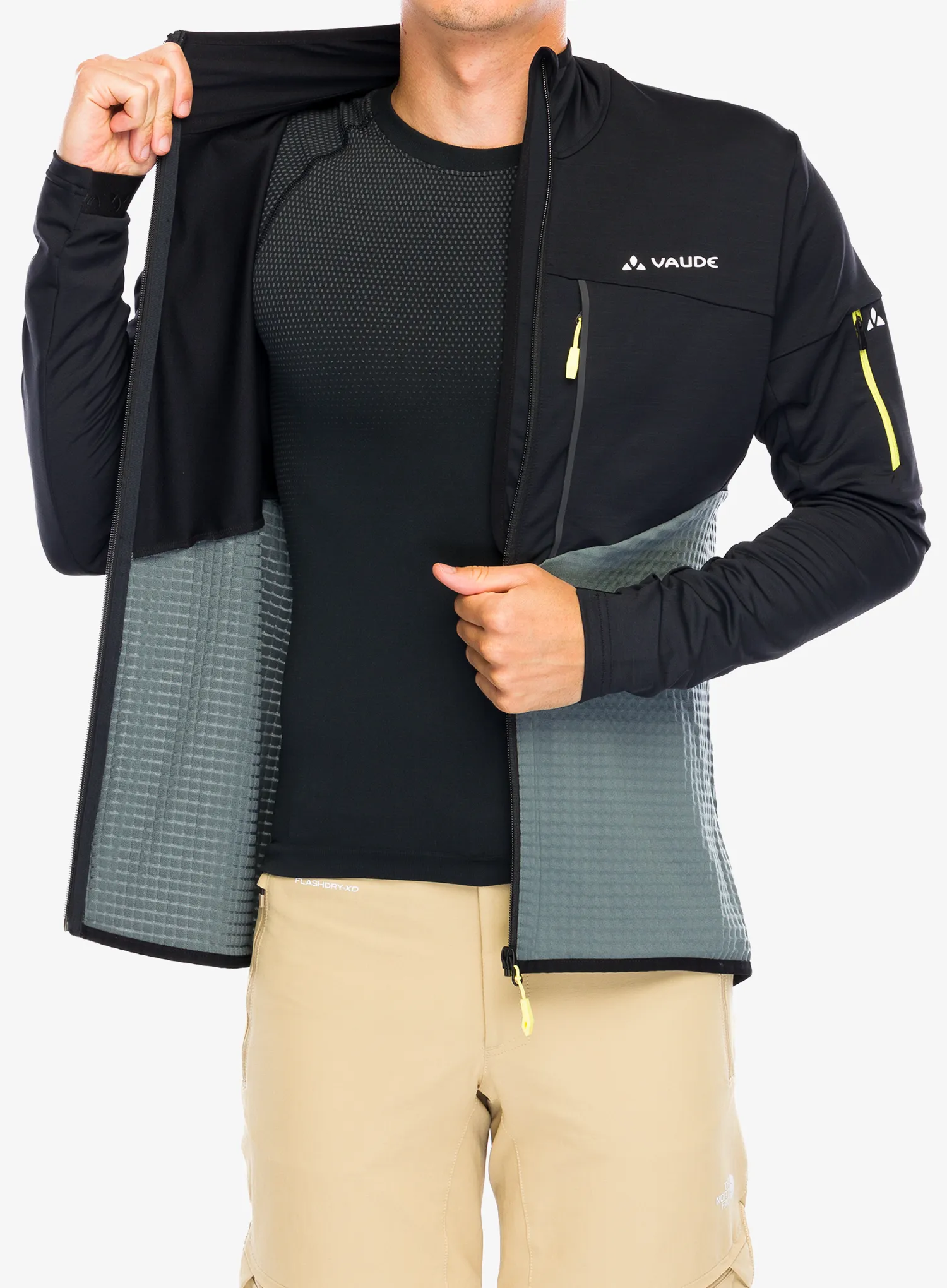 Flis Vaude Scopi Fleece Jacket - heron