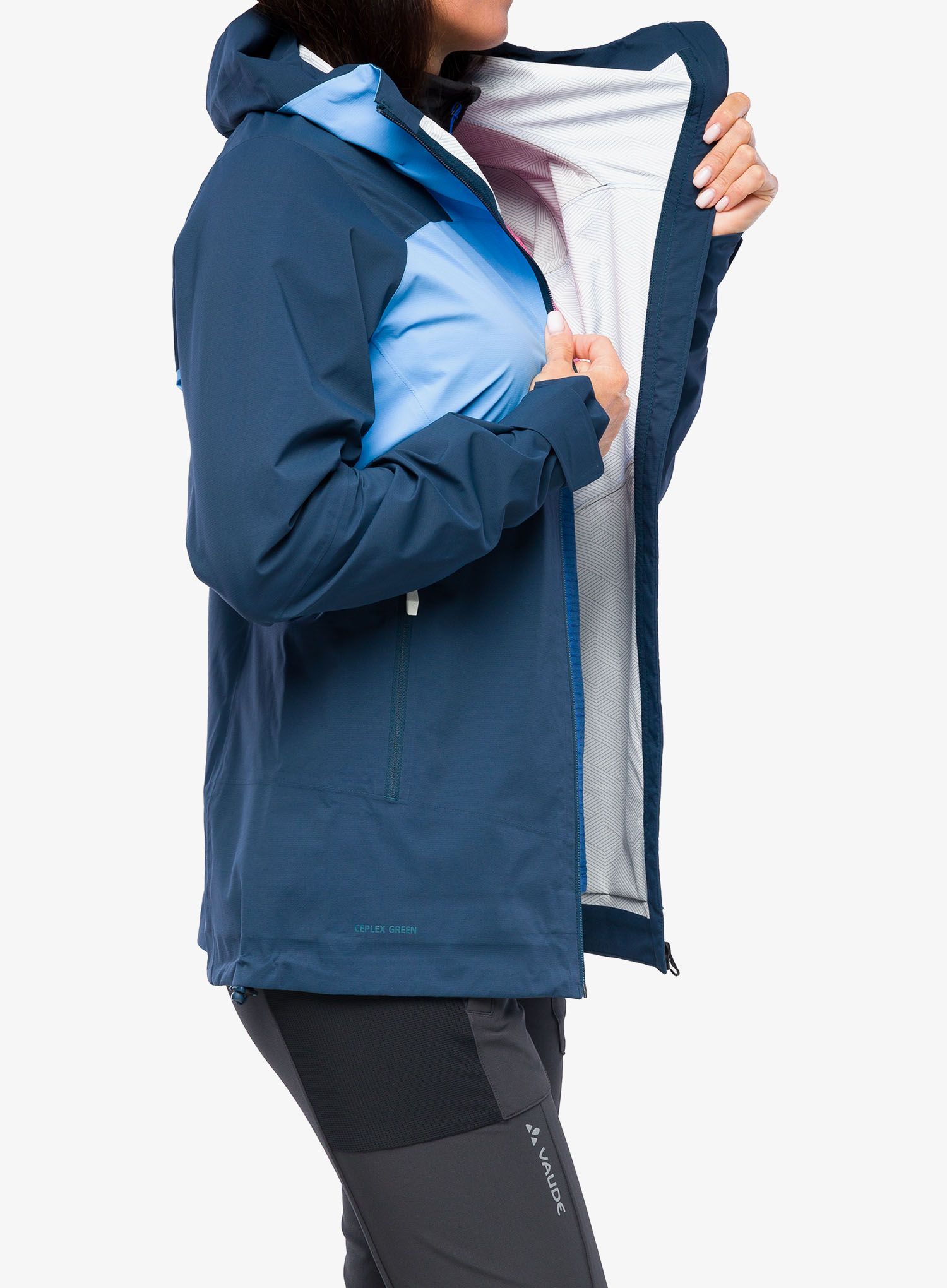 Ženska nepremočljiva jakna Vaude Simony 2,5L Jacket IV - blue jay