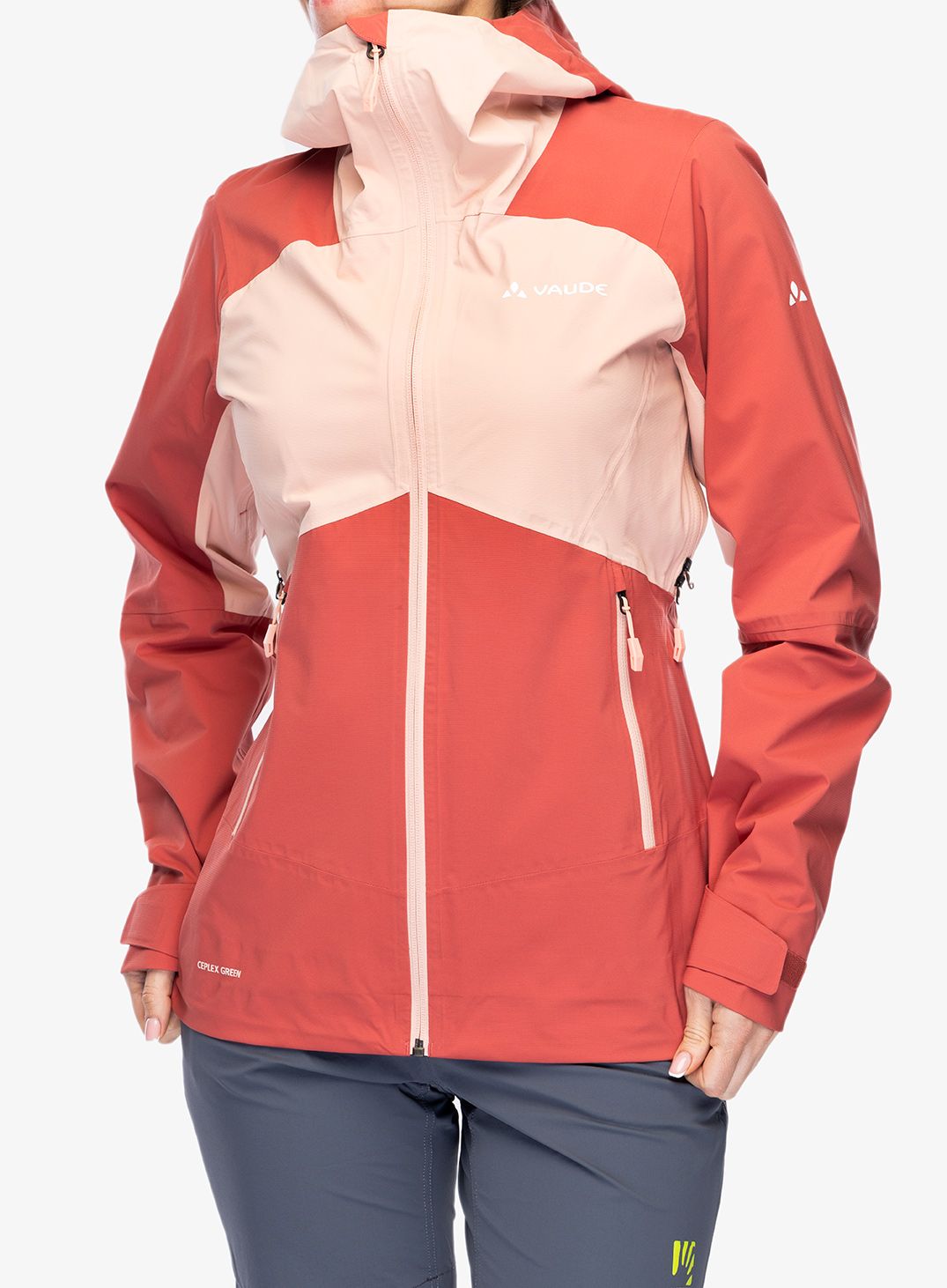 Ženska nepremočljiva jakna Vaude Simony 2,5L Jacket IV - brick