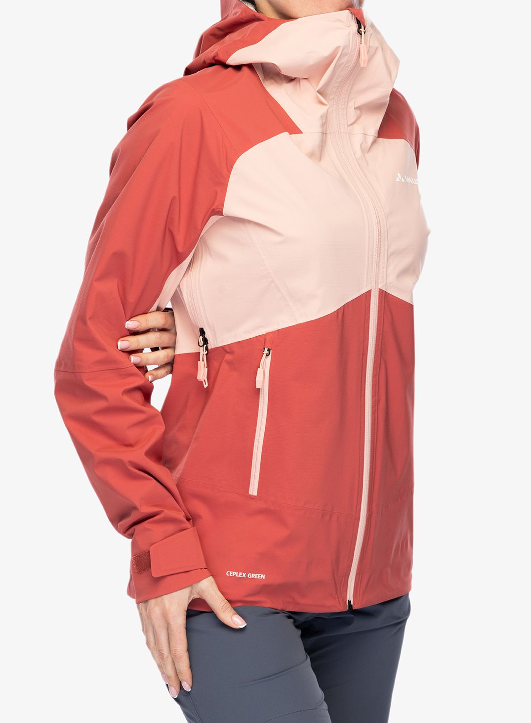 Ženska nepremočljiva jakna Vaude Simony 2,5L Jacket IV - brick