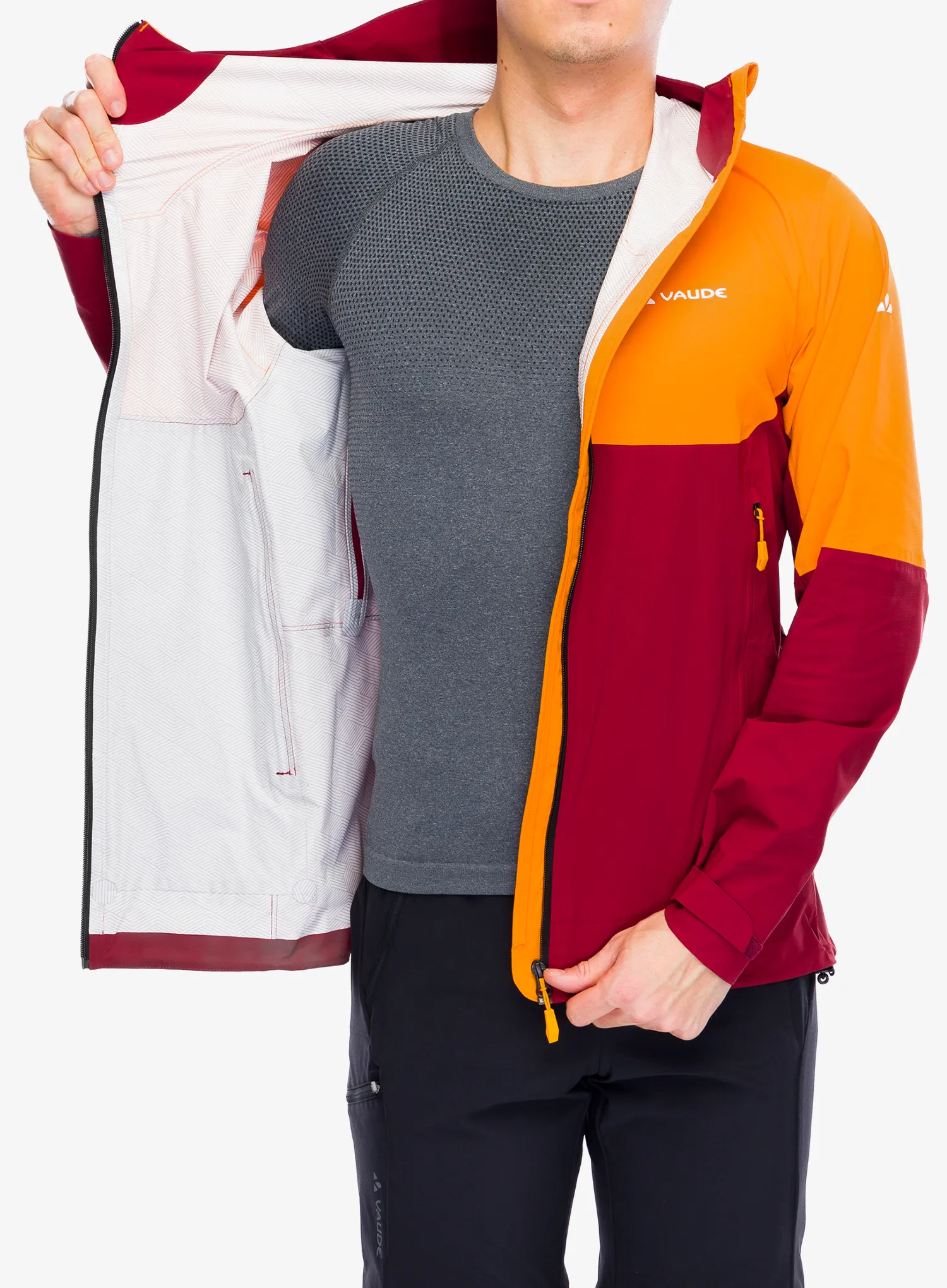 Nepremočljiva jakna Vaude Simony 2,5L Jacket IV - carmine