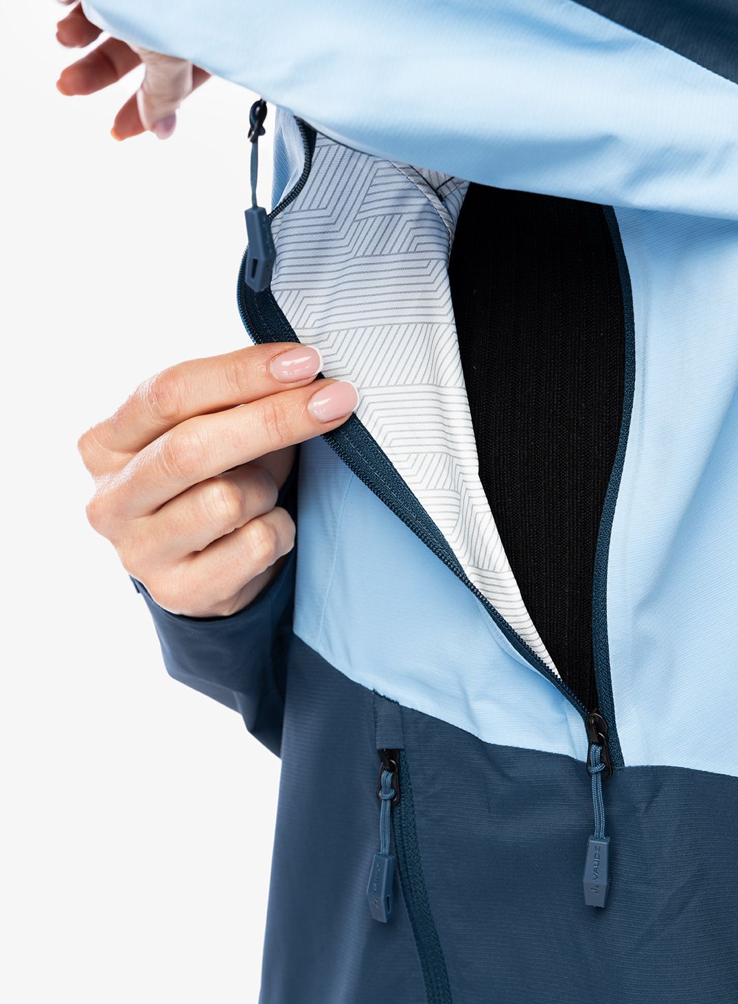Ženska nepremočljiva jakna Vaude Simony 2,5L Jacket IV - pastel blue