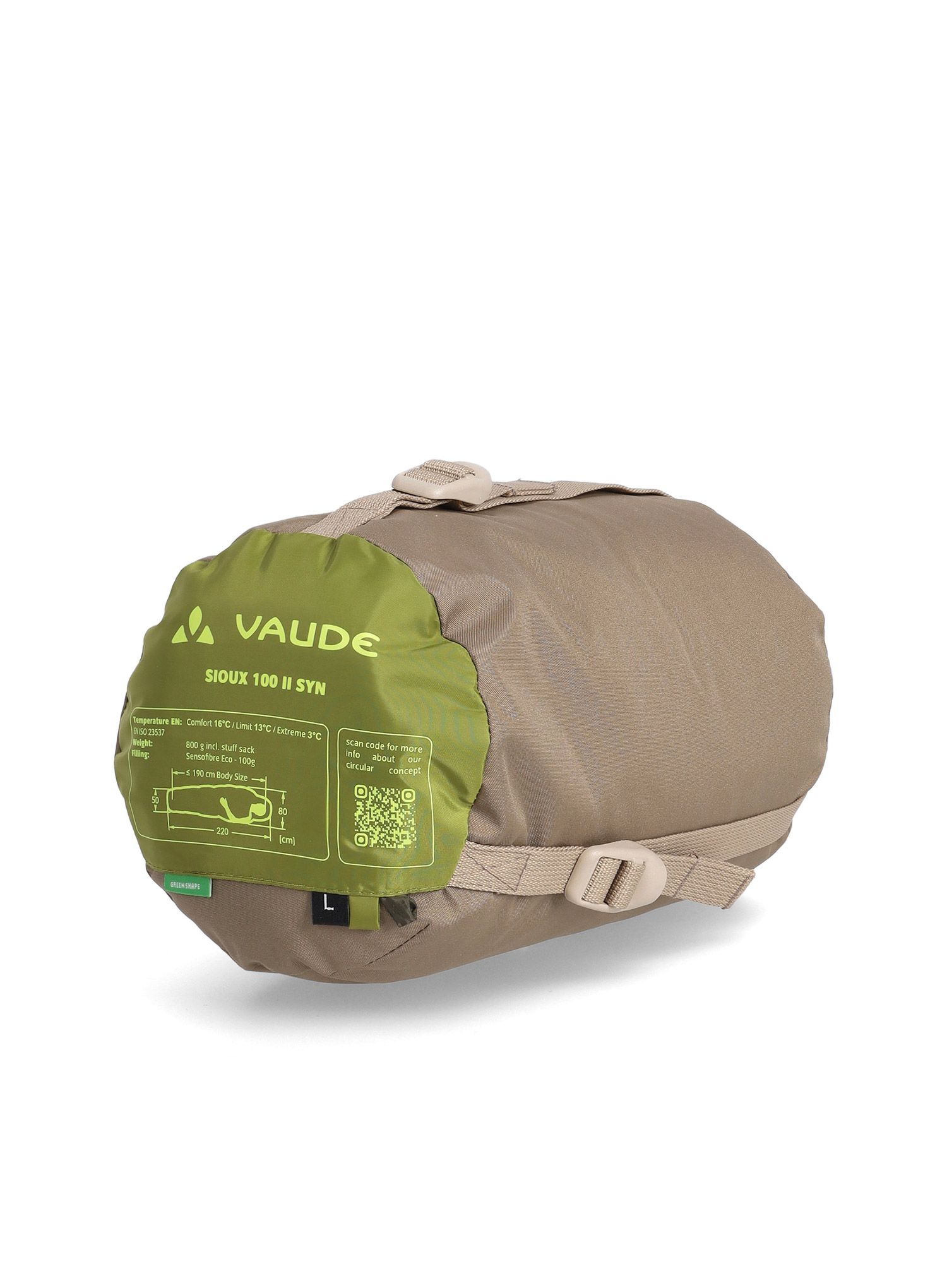 Spalna vreča Vaude Sioux 100 II SYN (190 cm) - avocado