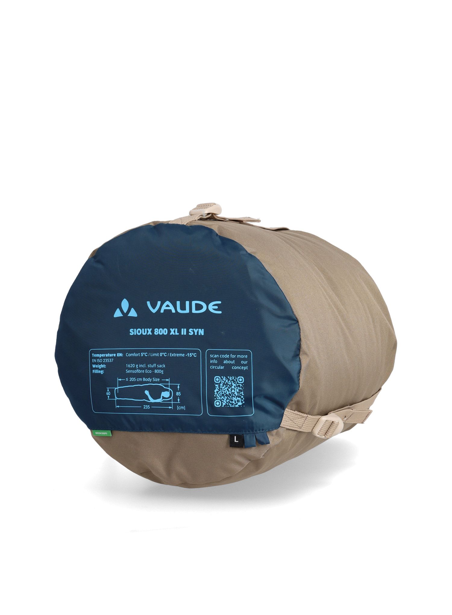 Spalna vreča Vaude Sioux 800 XL II SYN (205 cm) - baltic sea