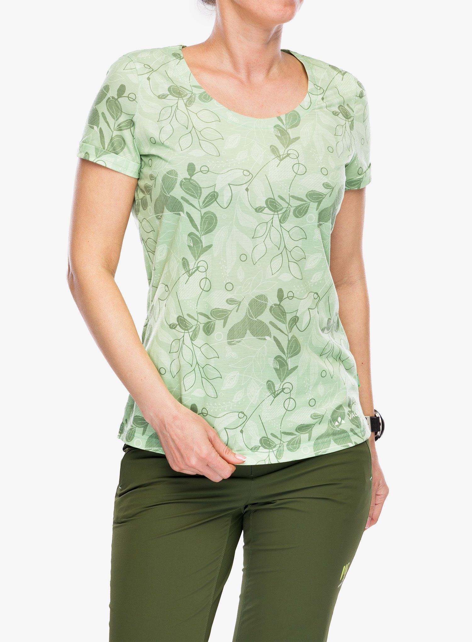 Ženska športna majica Vaude Skomer AOP T-Shirt - willow green