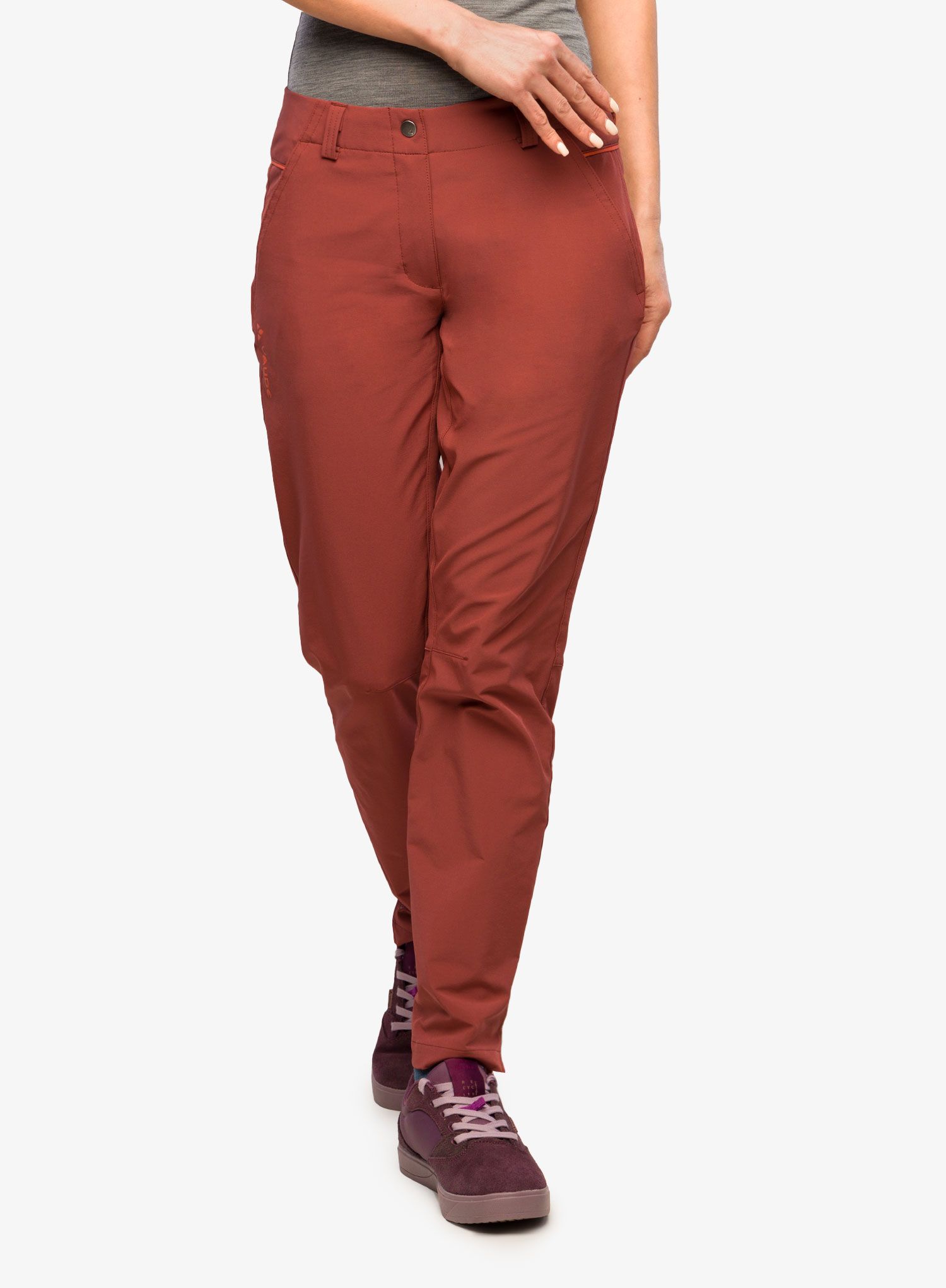 Ženske pohodniške hlače Vaude Skomer Pants II - dark cherry
