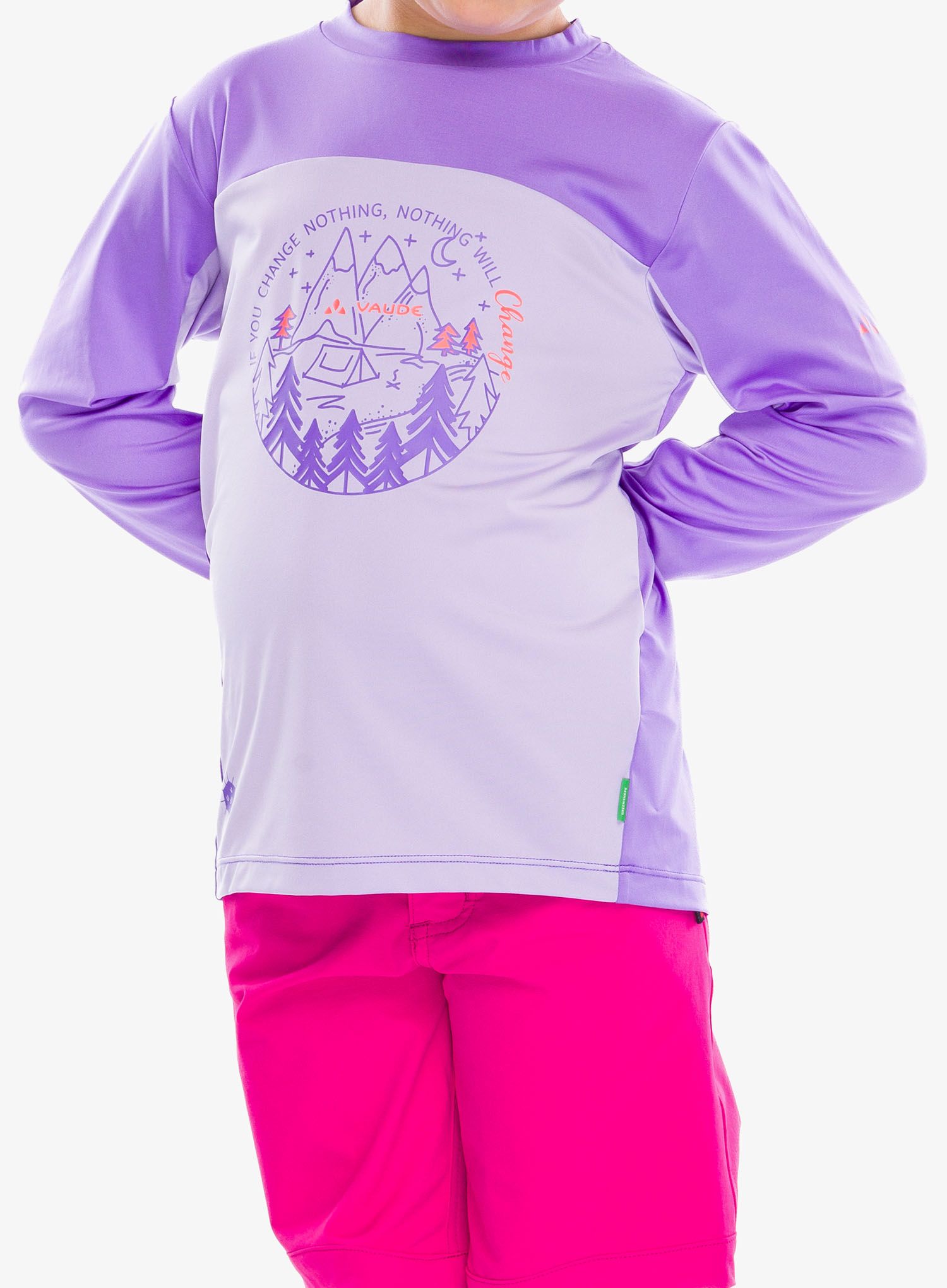 Otroška jopica Vaude Solaro LS T-Shirt II - pastel lilac