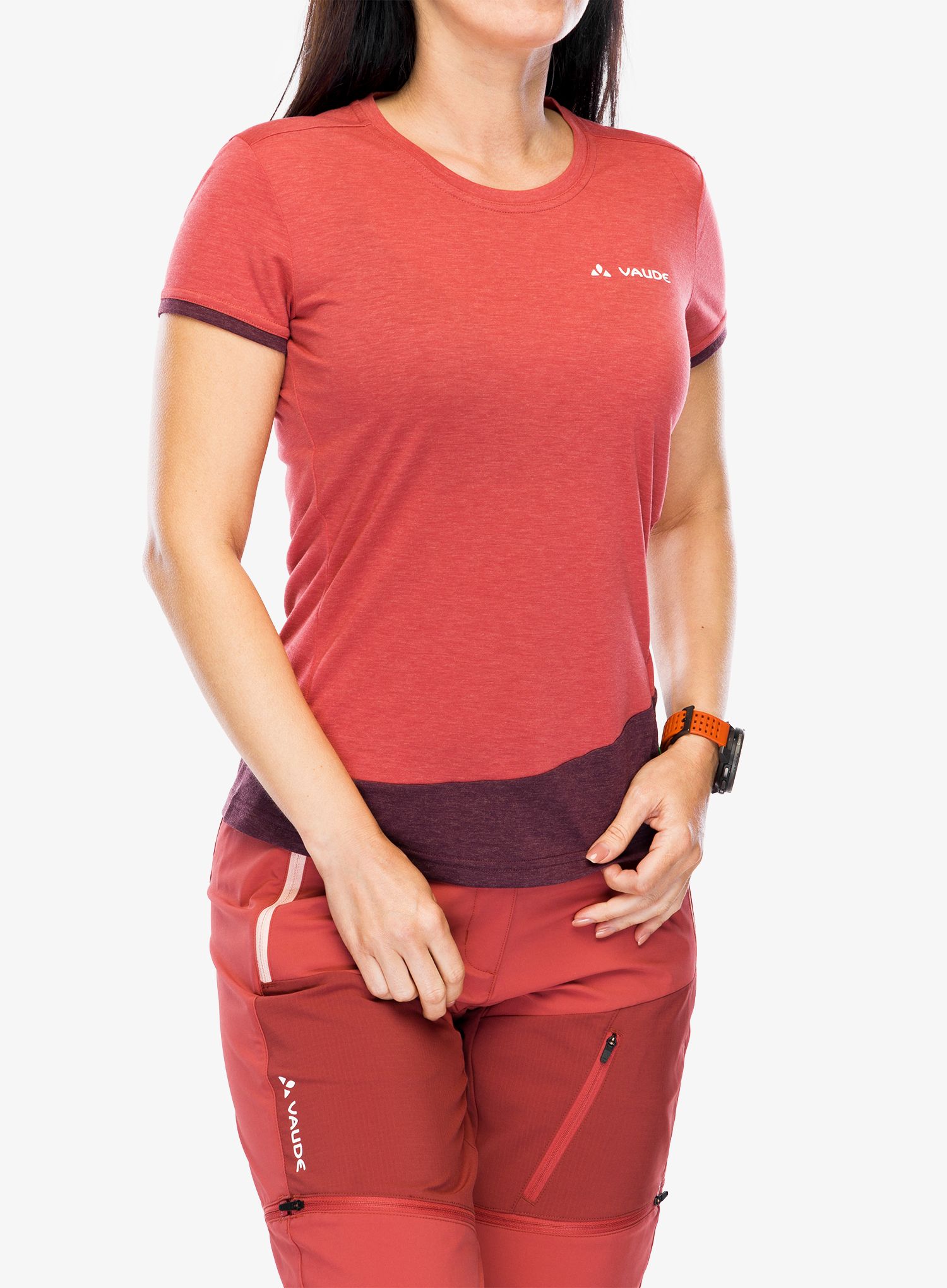 Ženska športna majica Vaude Sveit Shirt - brick