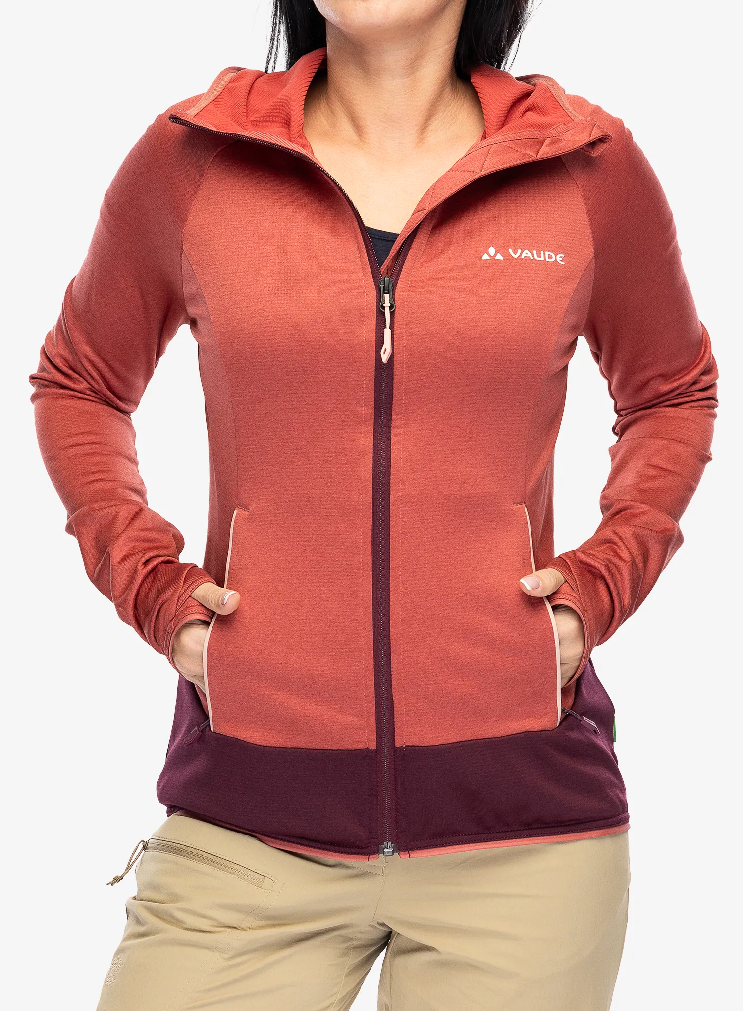 Ženski flis Vaude Tekoa Fleece Jacket II - brick
