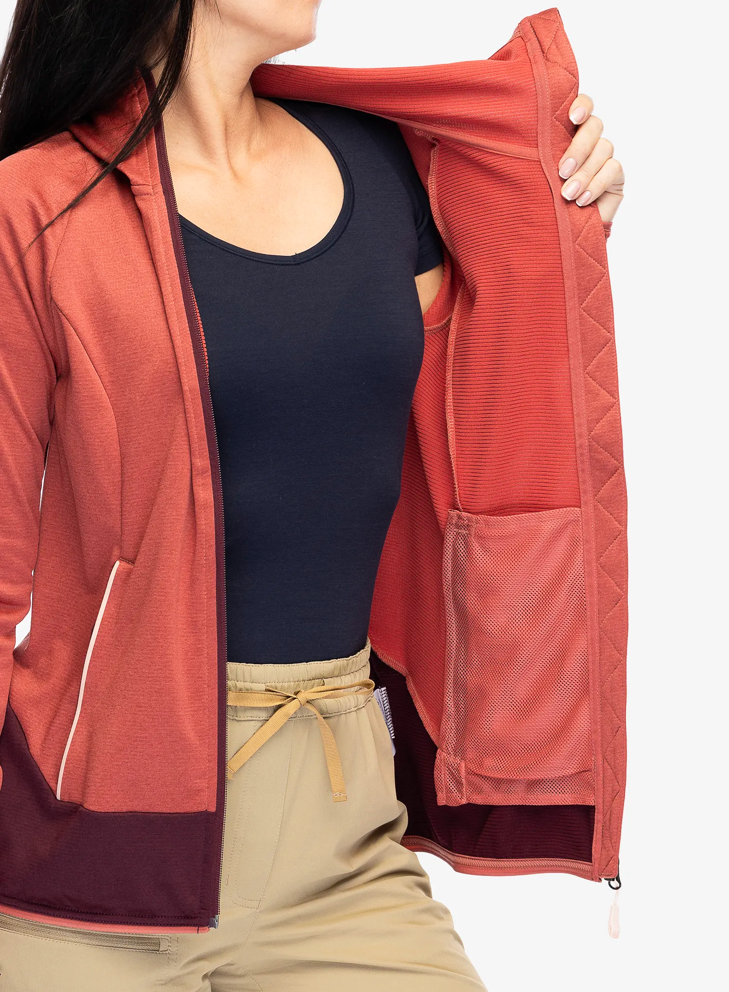Ženski flis Vaude Tekoa Fleece Jacket II - brick
