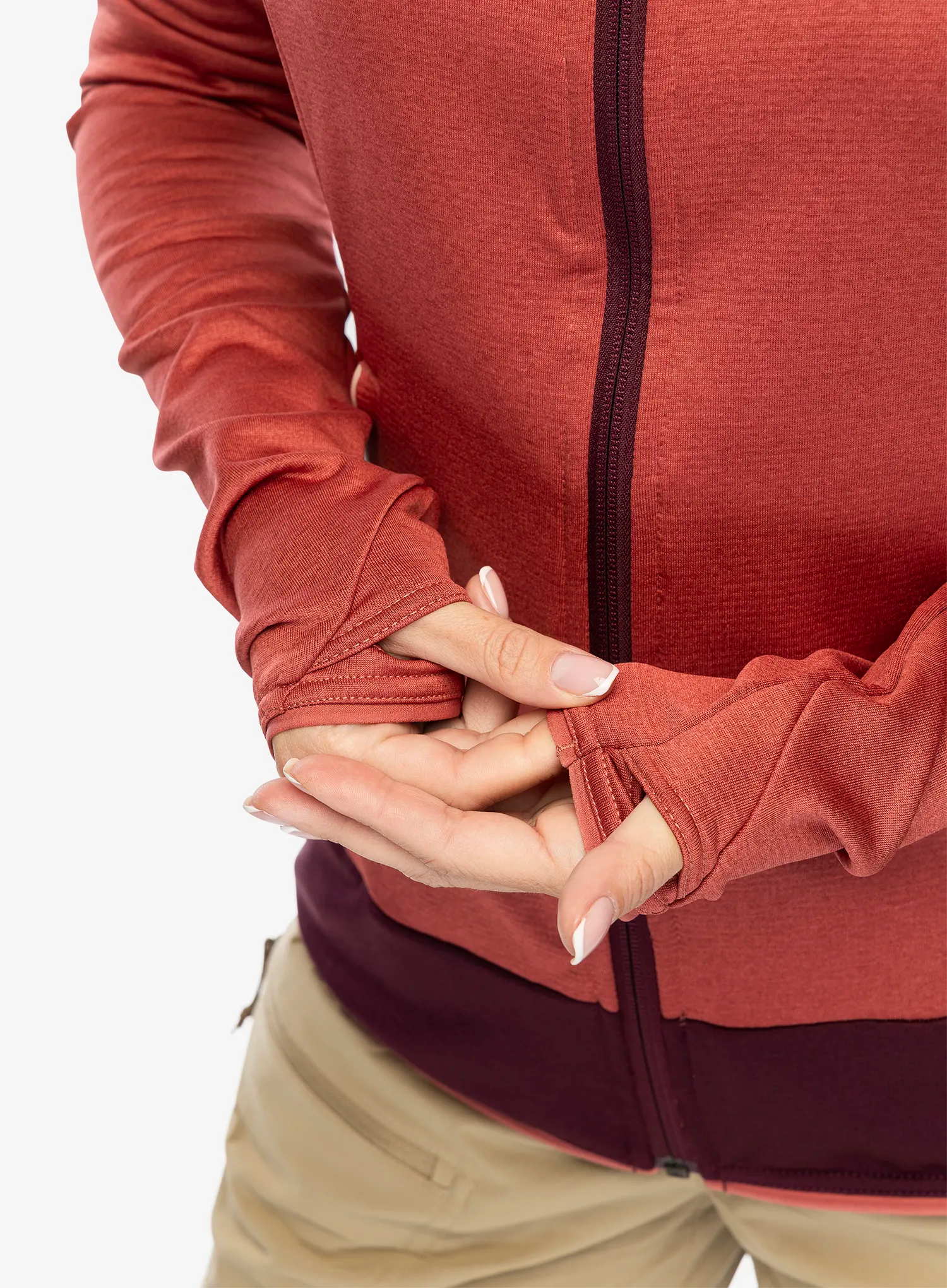 Ženski flis Vaude Tekoa Fleece Jacket II - brick