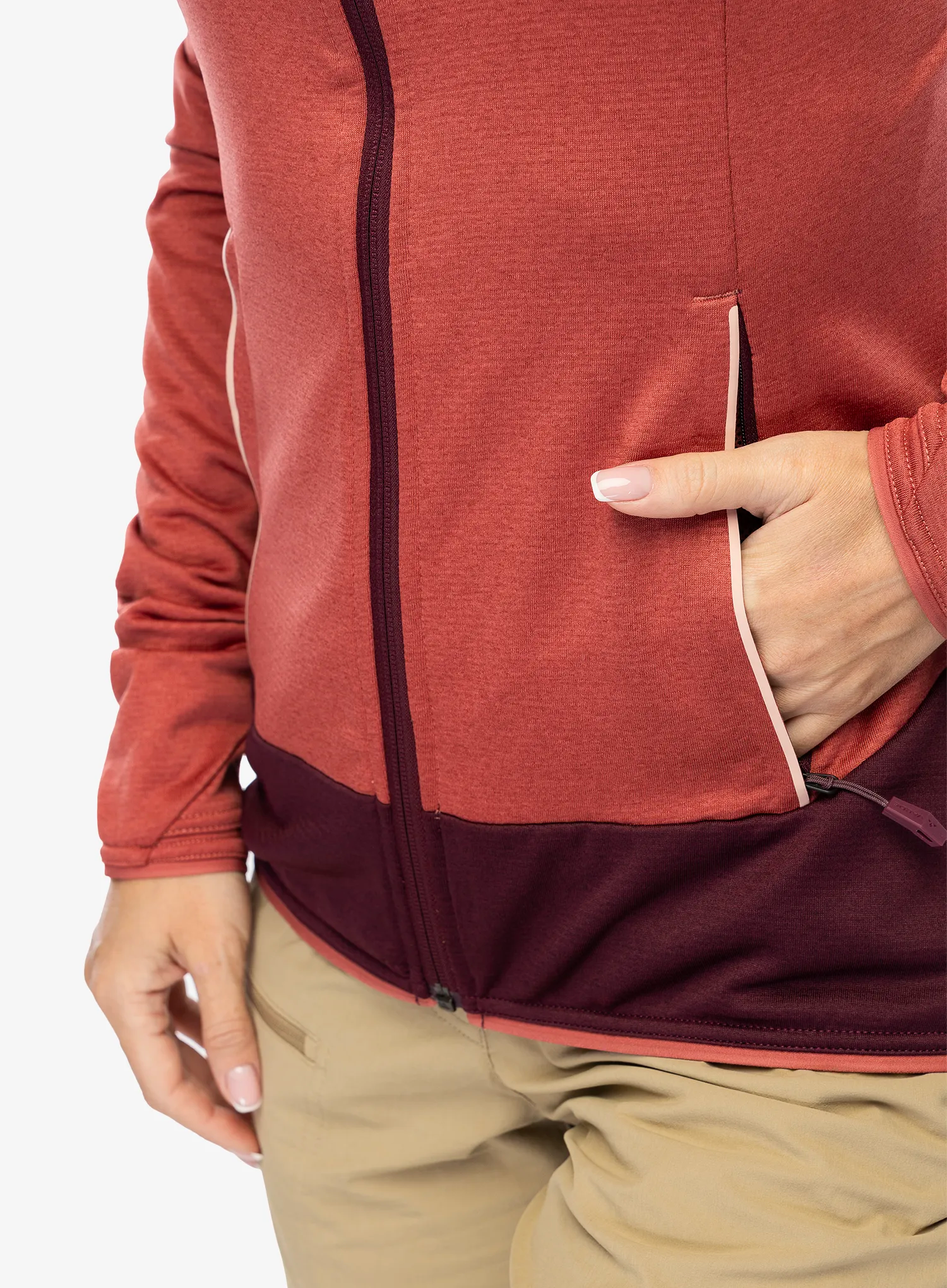 Ženski flis Vaude Tekoa Fleece Jacket II - brick
