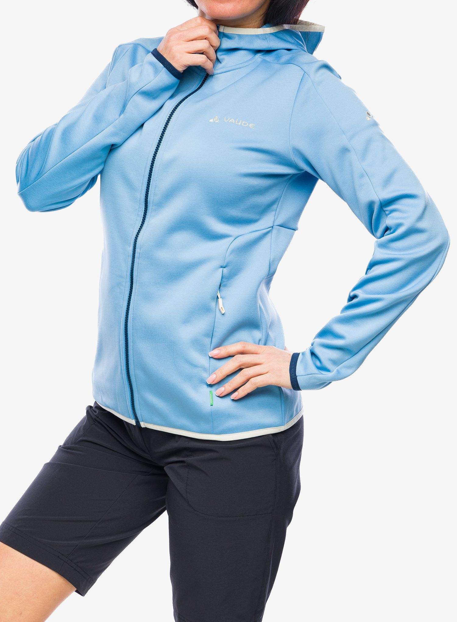 Ženski flis Vaude Valsorda Fleece Hoody - pastel blue