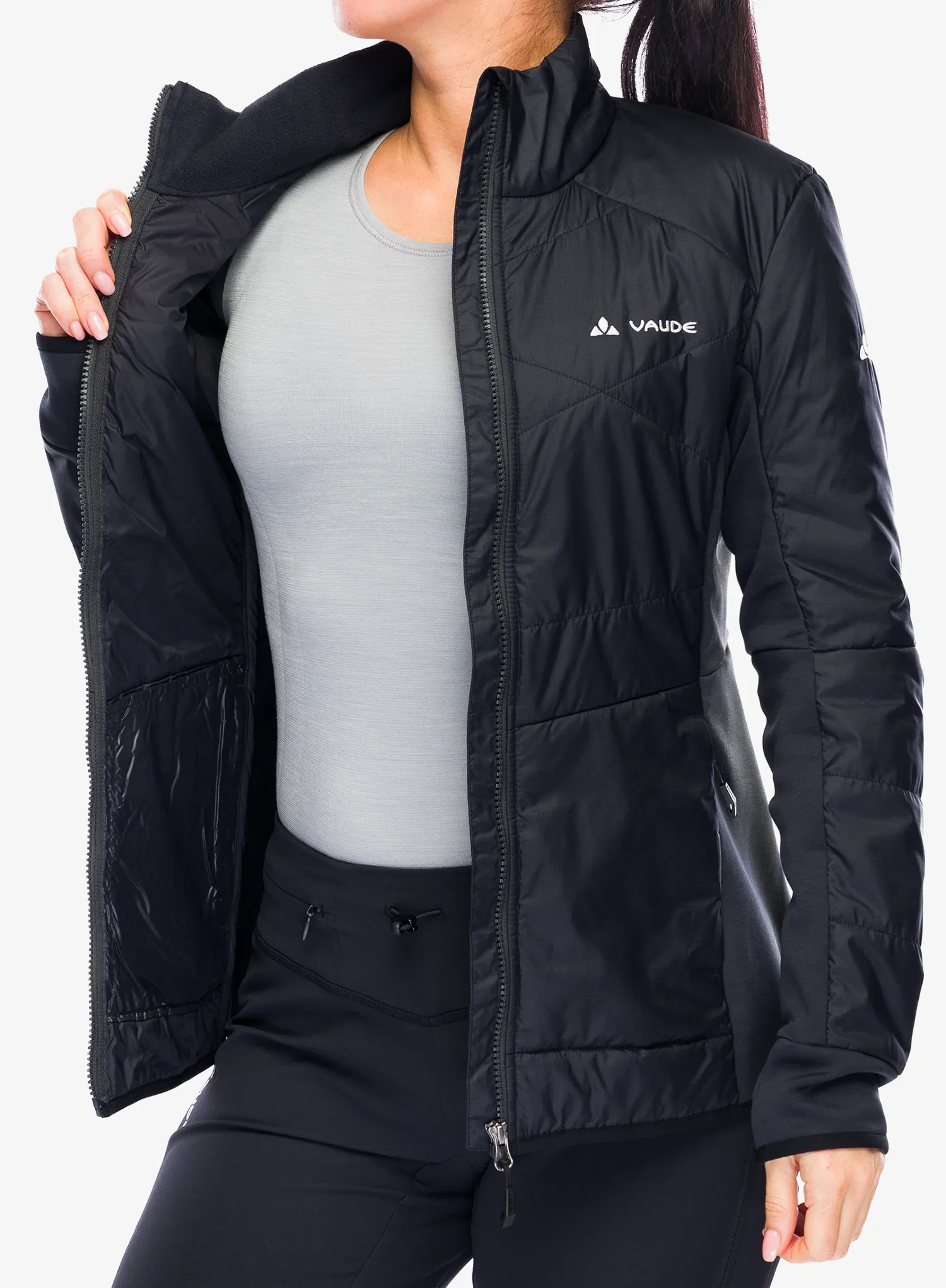 Ženska hibridna jakna Vaude Valsorda Hybrid Jacket - black