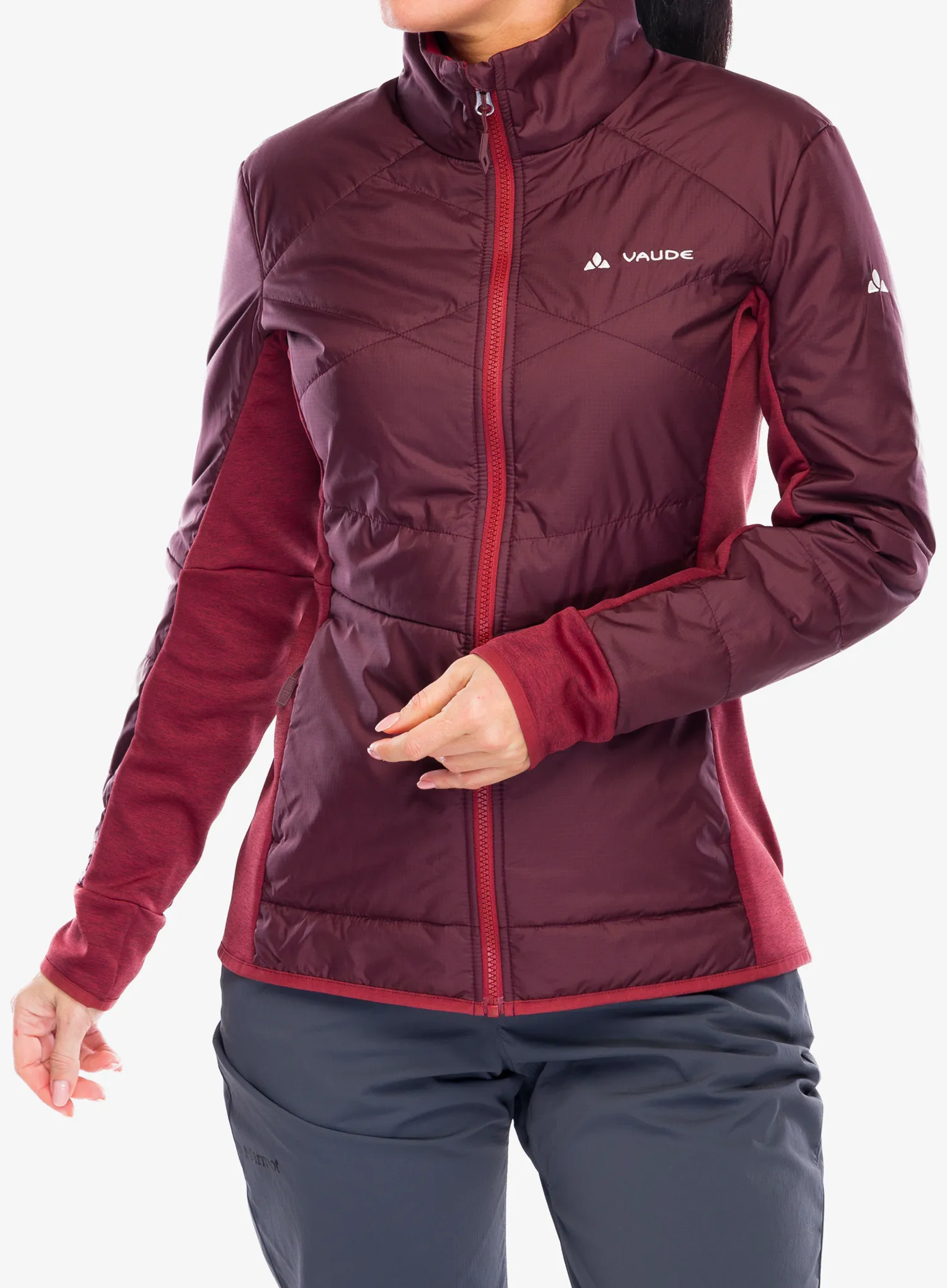 Ženska hibridna jakna Vaude Valsorda Hybrid Jacket - dark oak