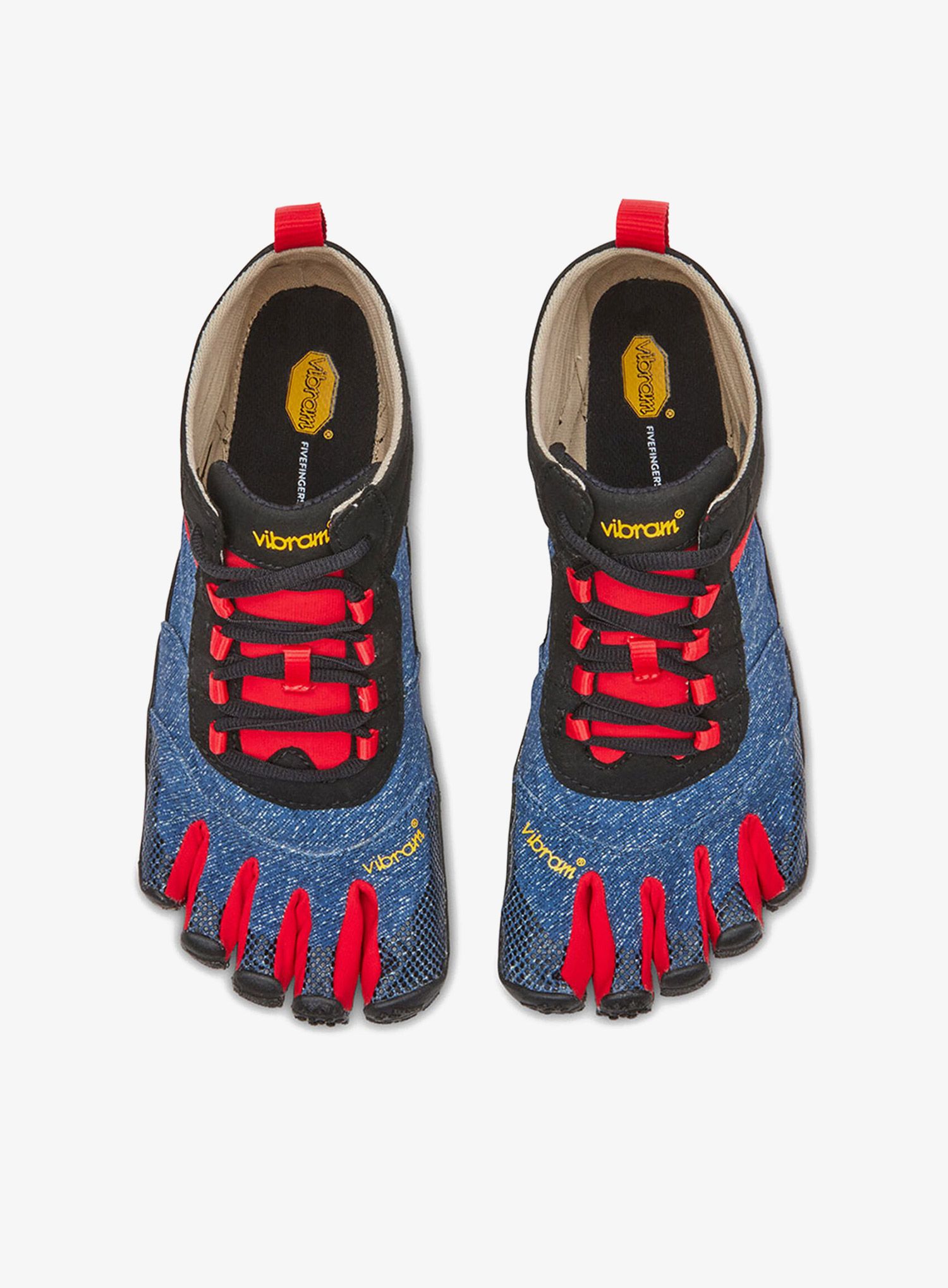Pohodniški čevlji Vibram Fivefingers V-Trek - denim/red