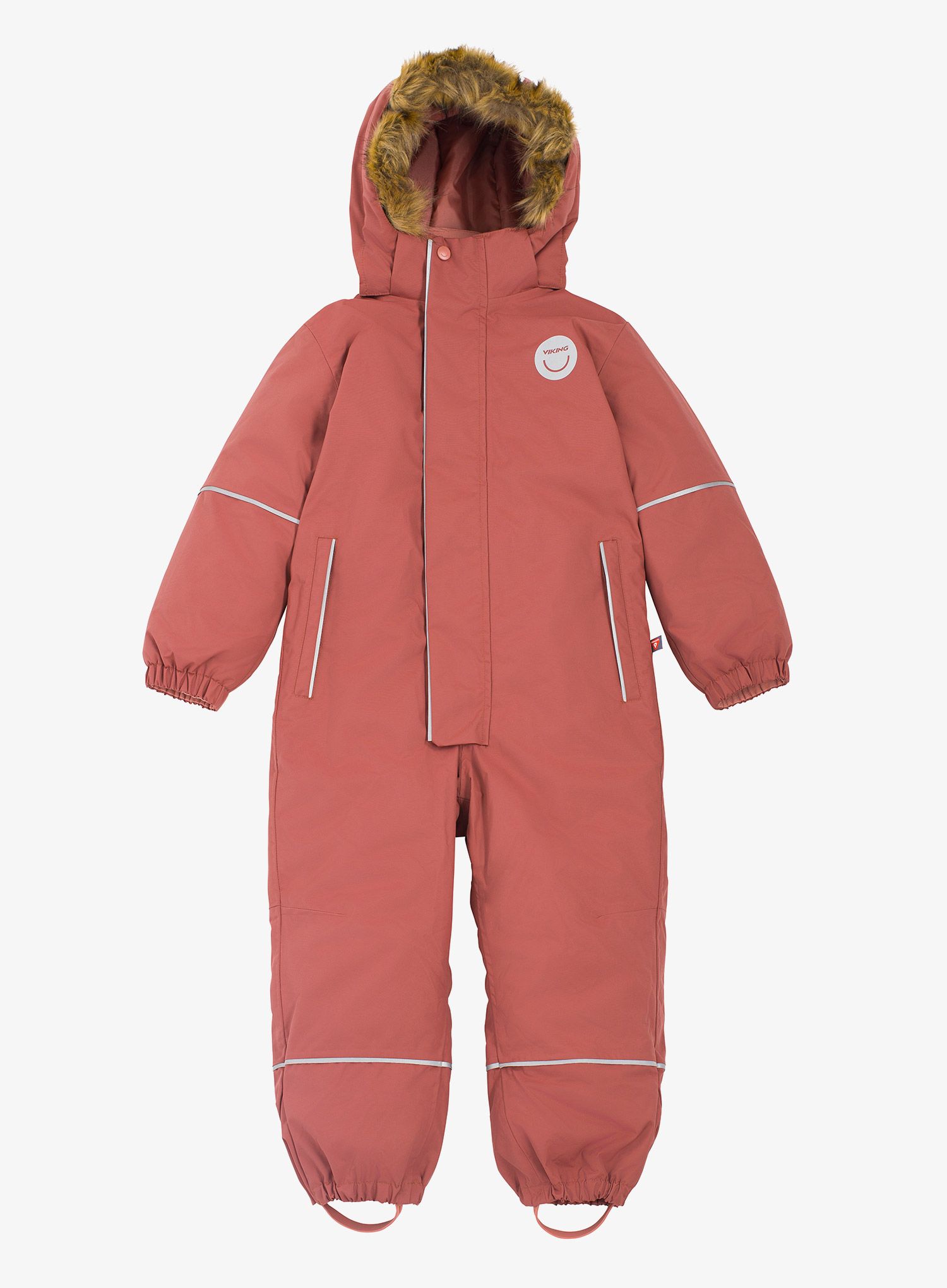 Kombinezoni za deklice Viking Play Winter Playsuit Thermal - dark pink