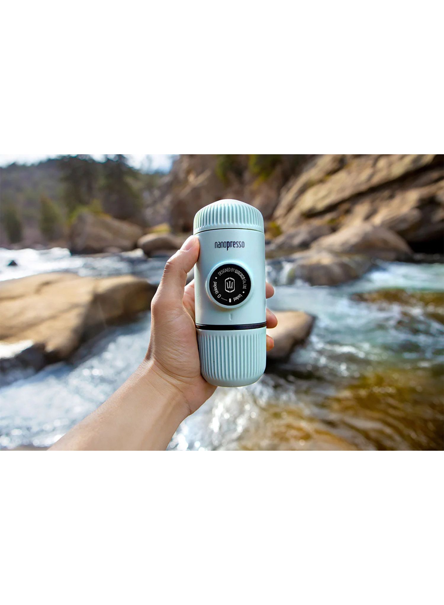 Prenosni kavomat Wacaco Nanopresso Elements + etui - arctic blue
