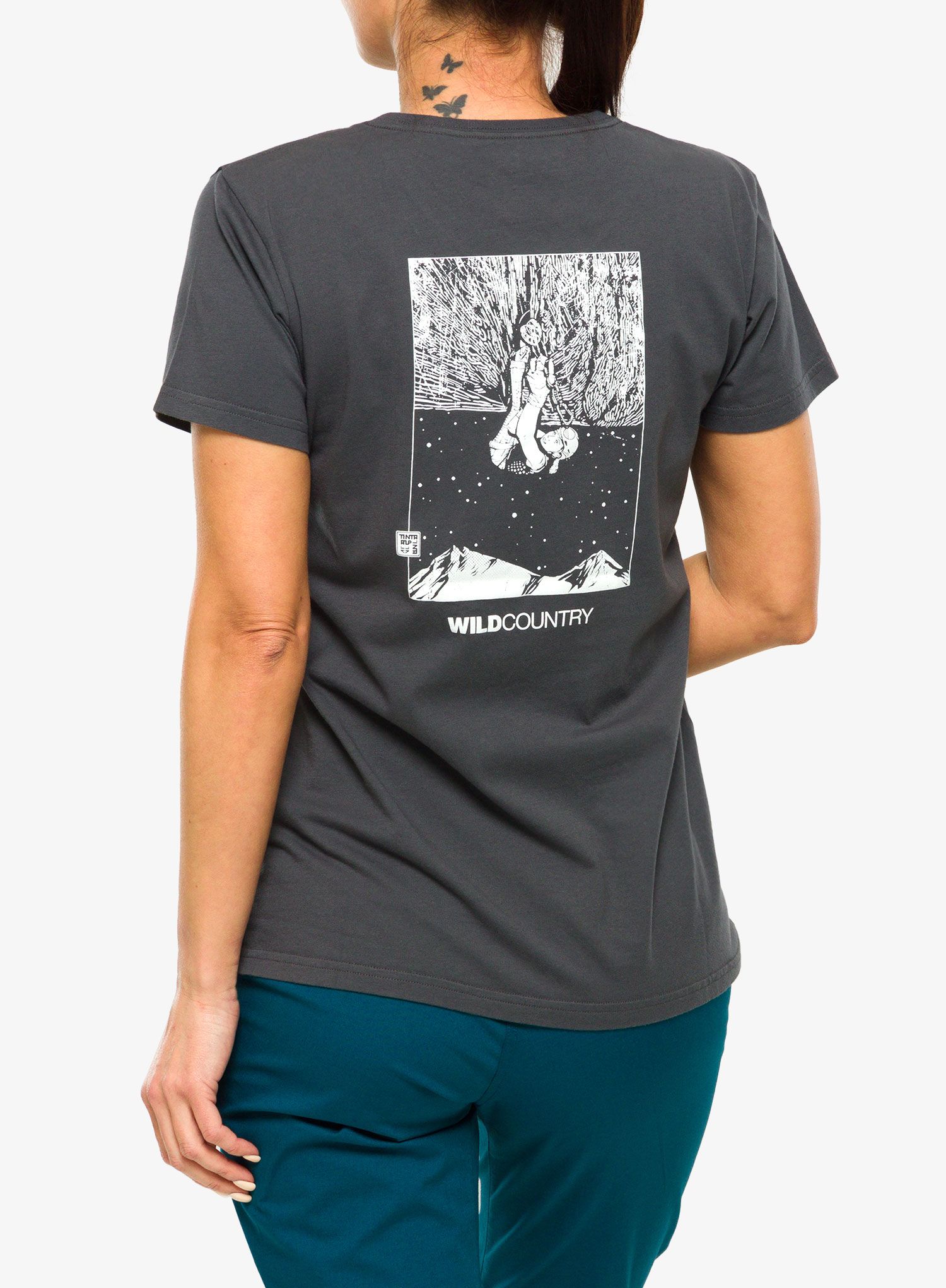 Ženska bombažna majica Wild Country Stamina Tee - onyx