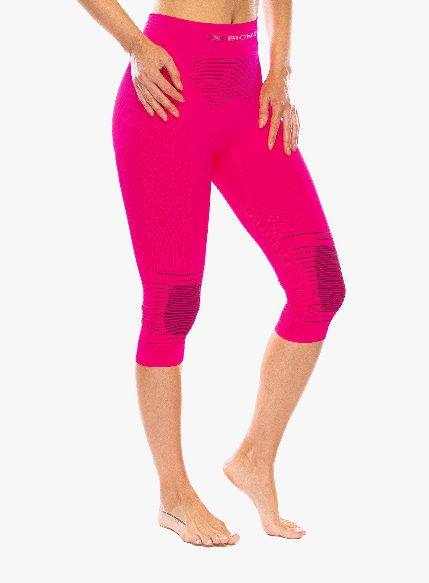 Ženske termo pajkice X-Bionic Energizer 4.0 Pants 3/4 - flamingo/anthracite