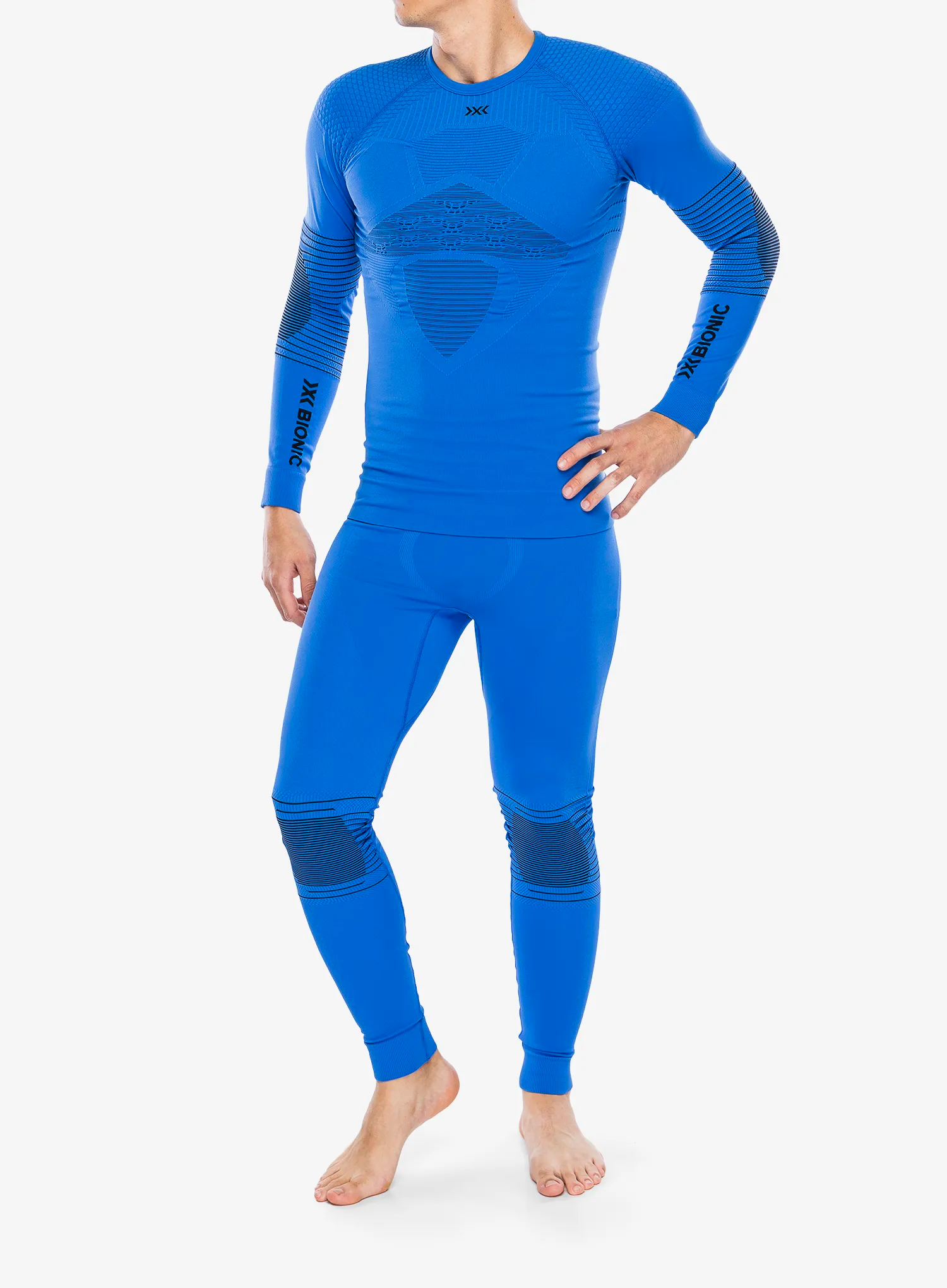 Termo flis jopa X-Bionic Energizer 4.0 Shirt Round Neck - blossom blue/black