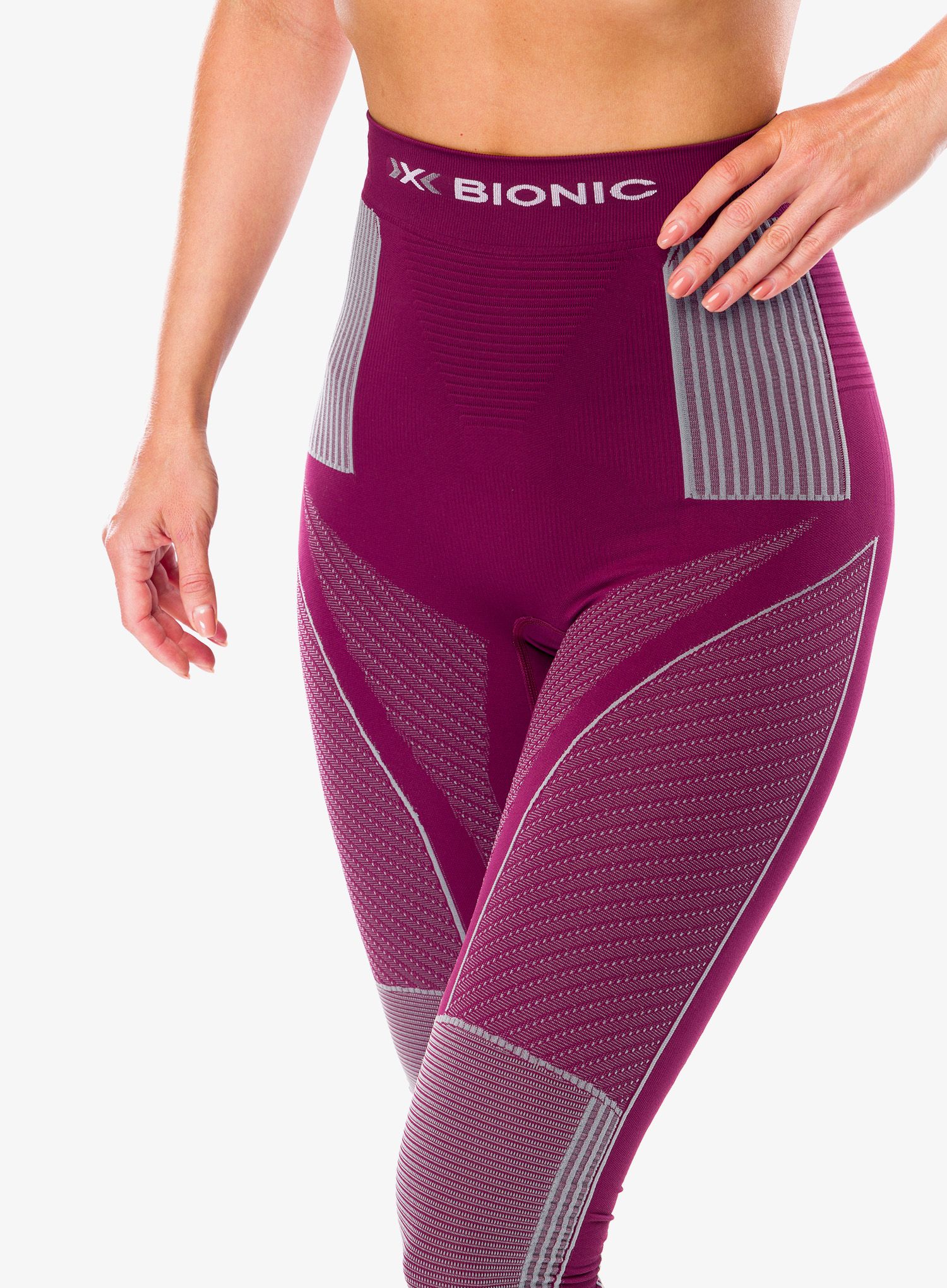 Ženske termo pajkice X-Bionic Energy Accumulator 4.0 Pants - plum/pearl grey