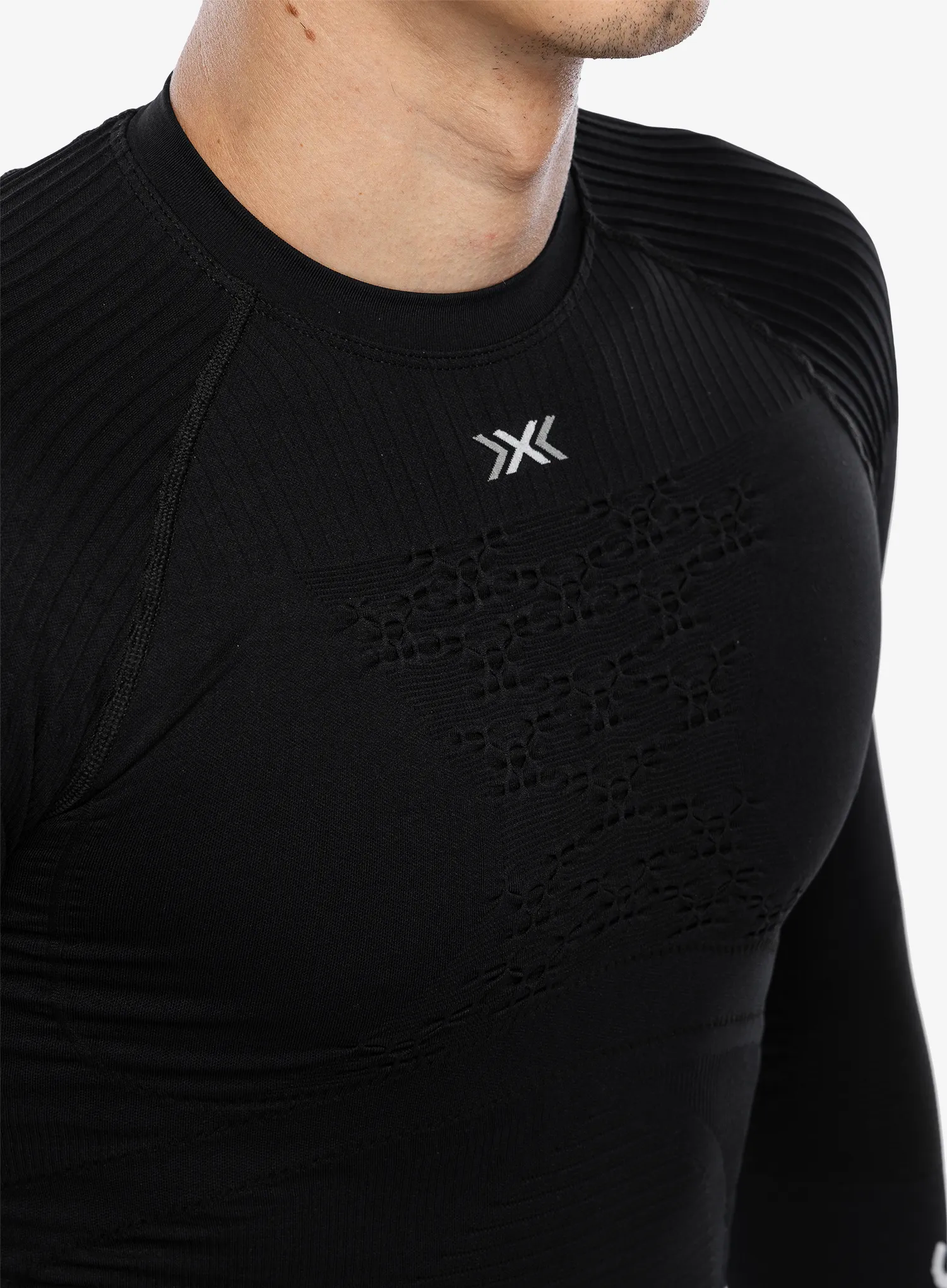 Termo flis jopa X-Bionic Energy Accumulator 4.0 Shirt Round Neck - opal black/arctic white