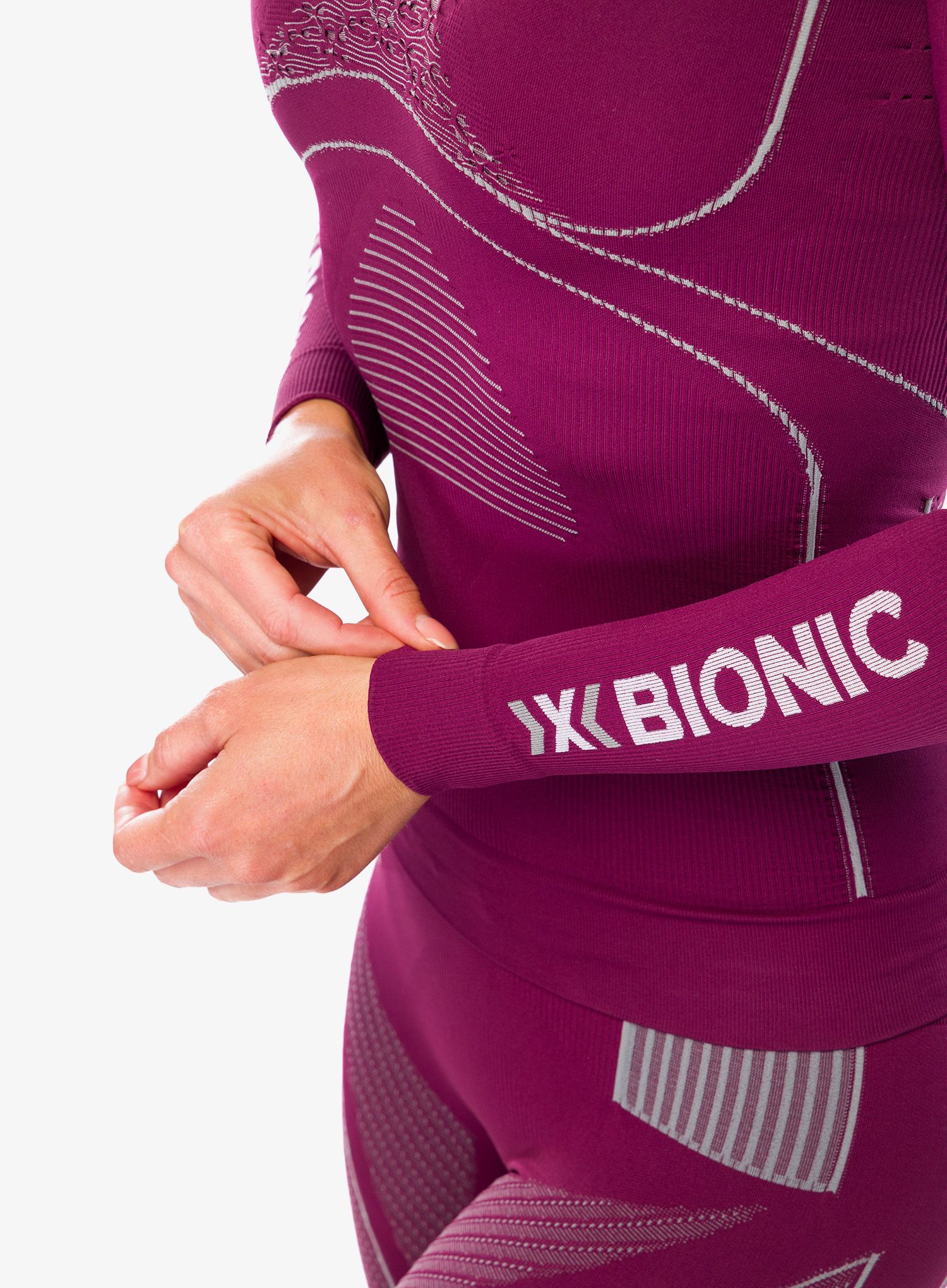Jopica X-Bionic Energy Accumulator 4.0 Shirt Round Neck - plum/pearl grey