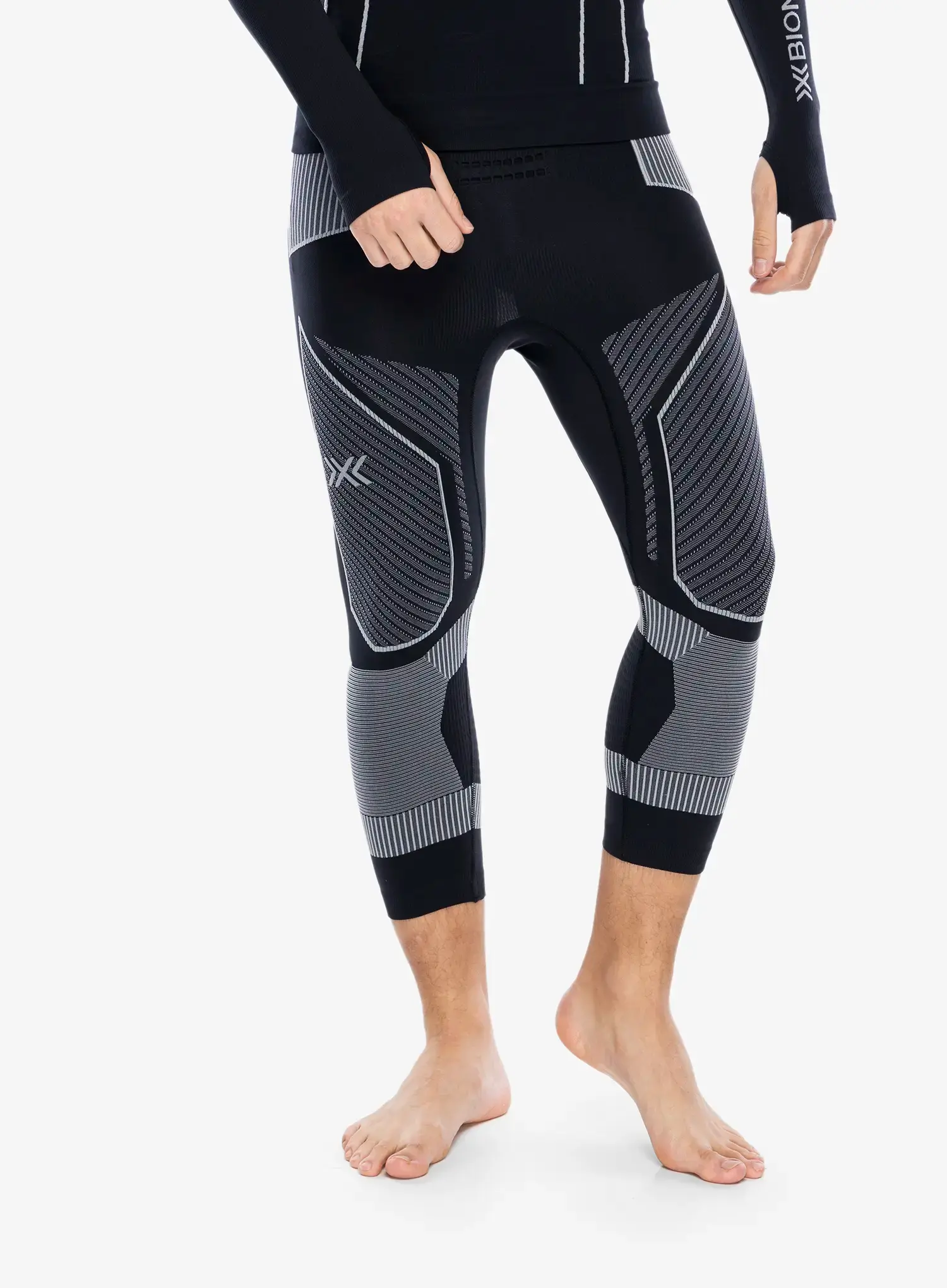Termo pajkice X-Bionic Energy Accumulator Light Pants 3/4 - x black/light grey