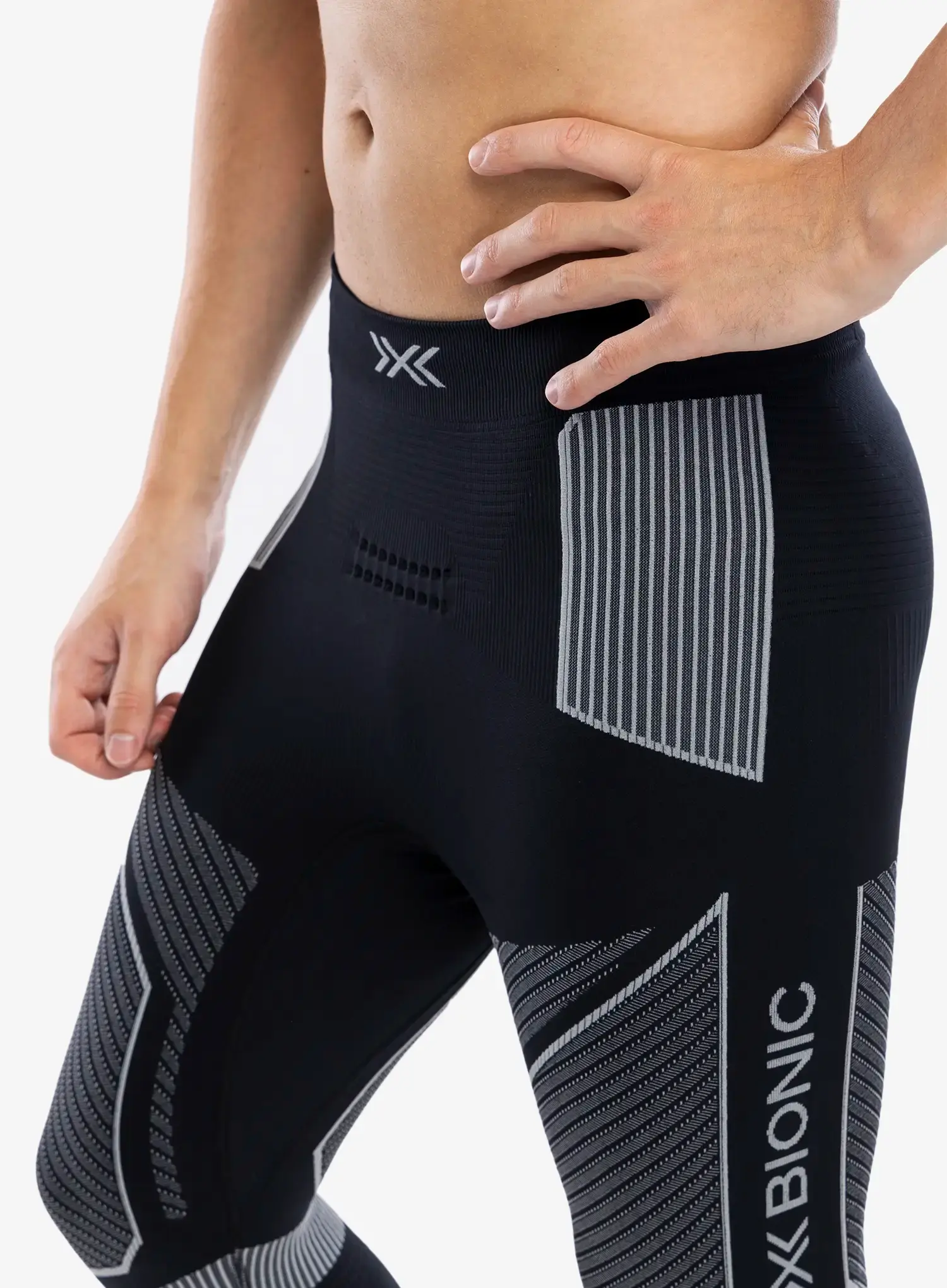 Termo pajkice X-Bionic Energy Accumulator Light Pants 3/4 - x black/light grey