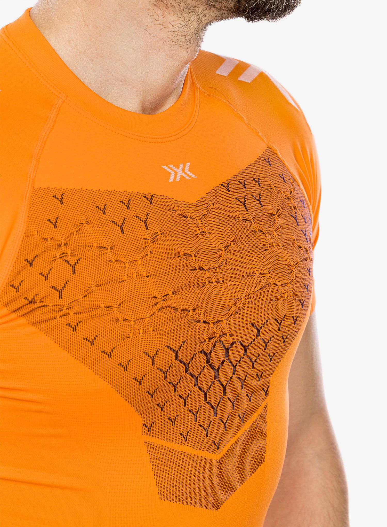 Majica za tek X-Bionic Twyce Run Shirt S/S - blazing orange/arctic white