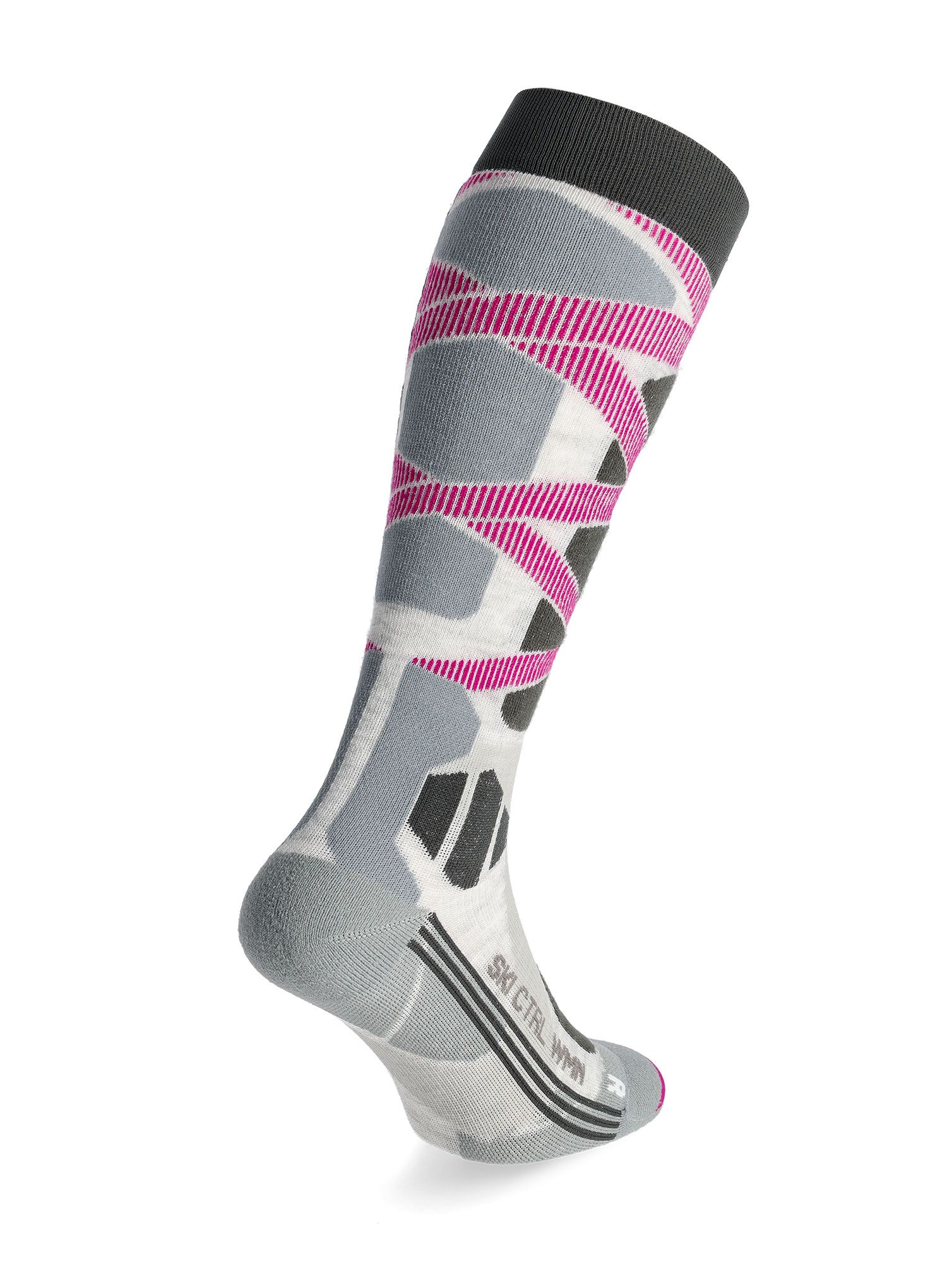 Ženske smučarske nogavice X-Socks Ski Control 4.0 - grey melange/charcoal
